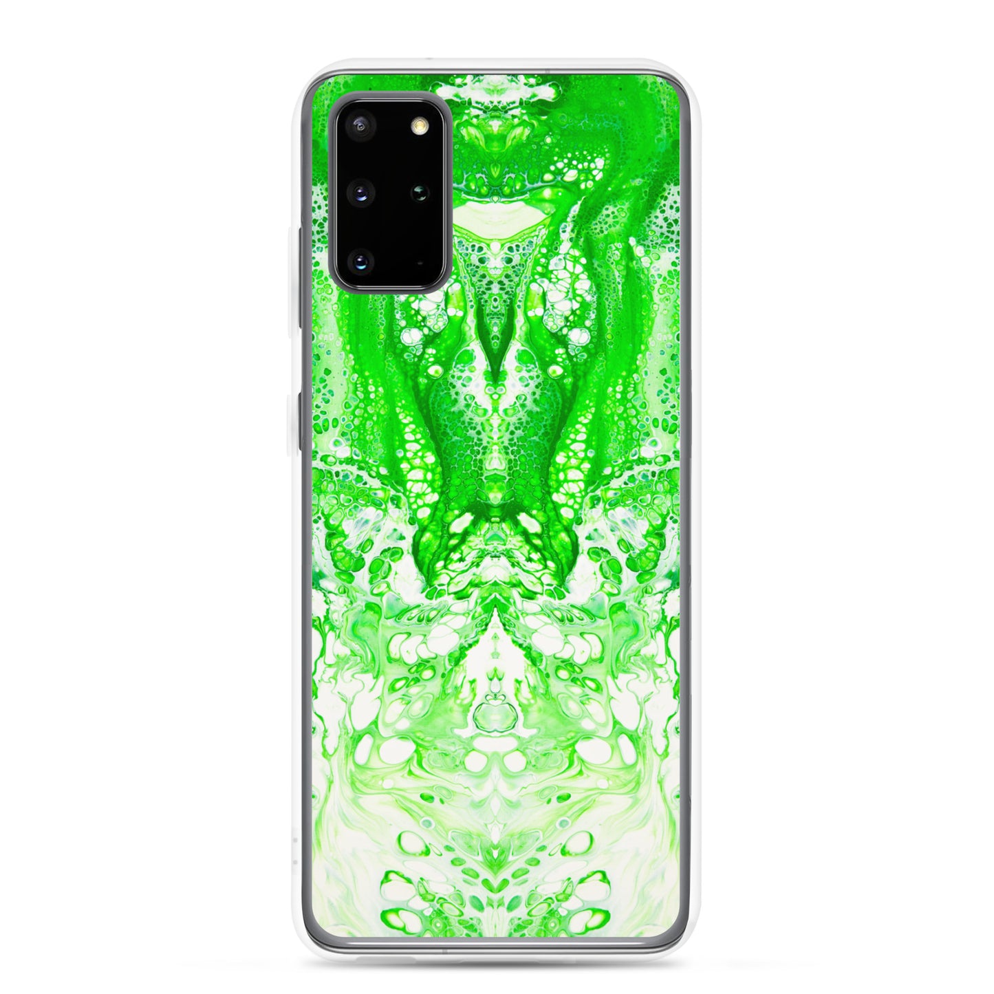 NightOwl Studio Custom Phone Case Compatible with Samsung Galaxy, Slim Cover for Wireless Charging, Drop and Scratch Resistant, Lime Time