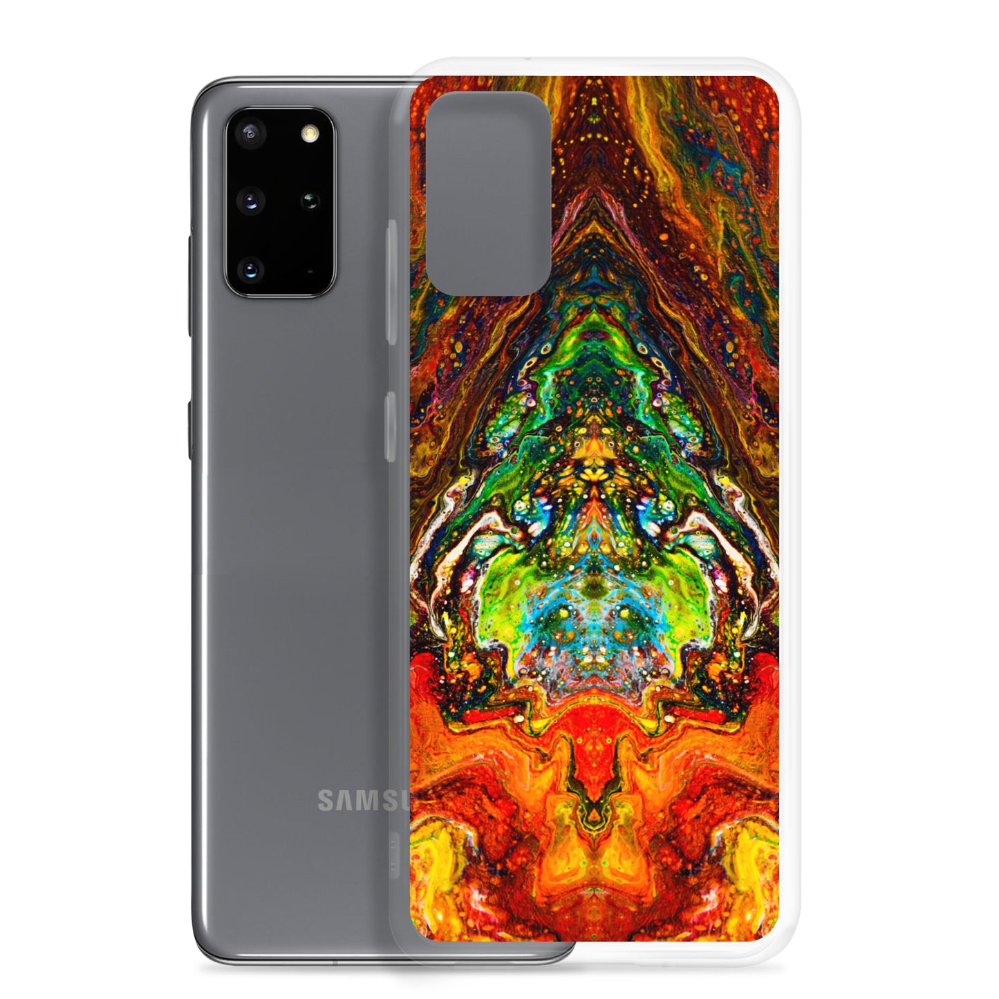 NightOwl Studio Custom Phone Case Compatible with Samsung Galaxy, Slim Cover for Wireless Charging, Drop and Scratch Resistant, Psychedelic Something