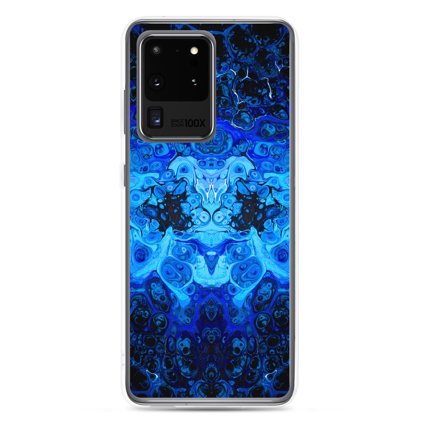 NightOwl Studio Custom Phone Case Compatible with Samsung Galaxy, Slim Cover for Wireless Charging, Drop and Scratch Resistant, Blue Bliss