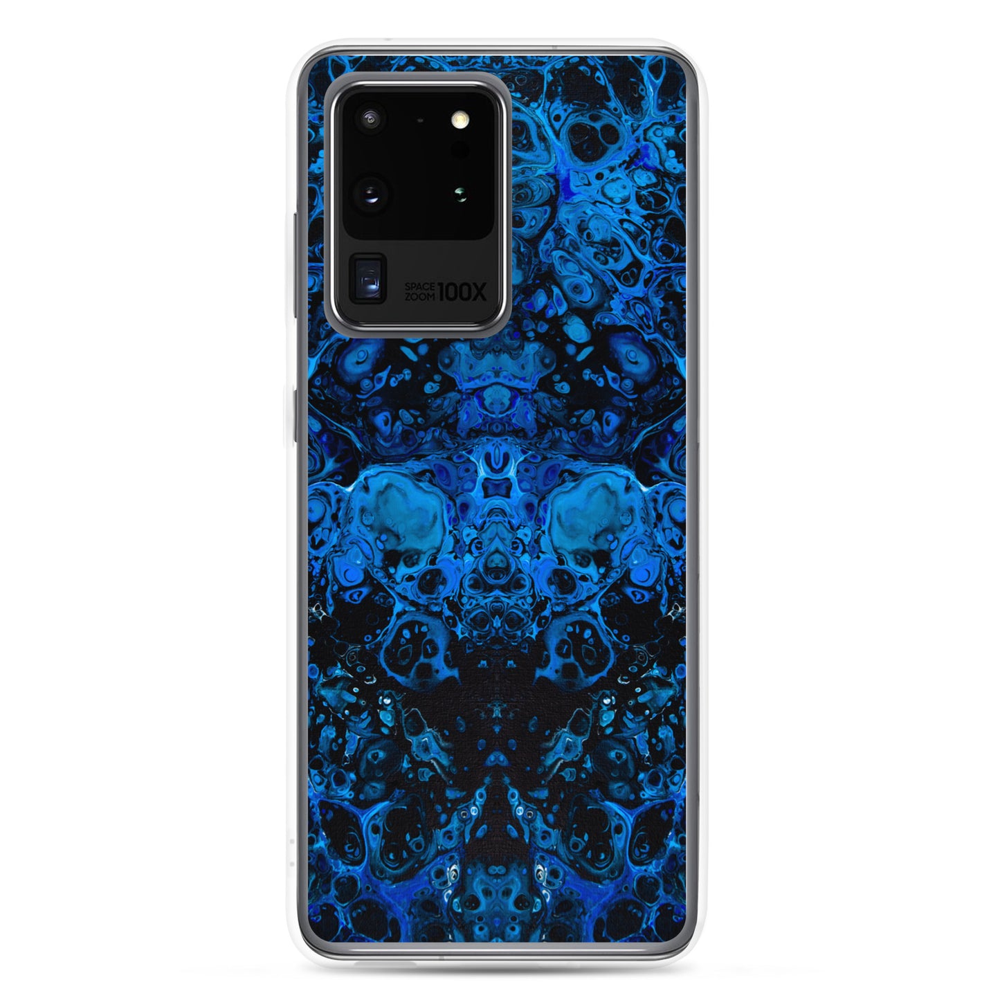 NightOwl Studio Custom Phone Case Compatible with Samsung Galaxy, Slim Cover for Wireless Charging, Drop and Scratch Resistant, Azul