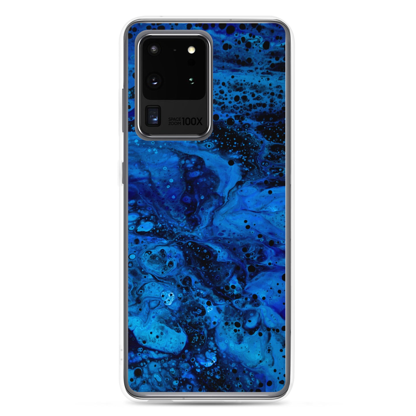 NightOwl Studio Custom Phone Case Compatible with Samsung Galaxy, Slim Cover for Wireless Charging, Drop and Scratch Resistant, Blue Abyss