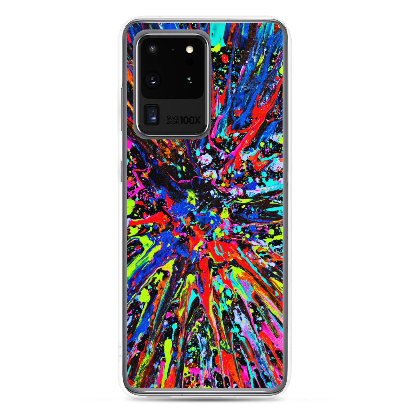 NightOwl Studio Custom Phone Case Compatible with Samsung Galaxy, Slim Cover for Wireless Charging, Drop and Scratch Resistant, Splatter