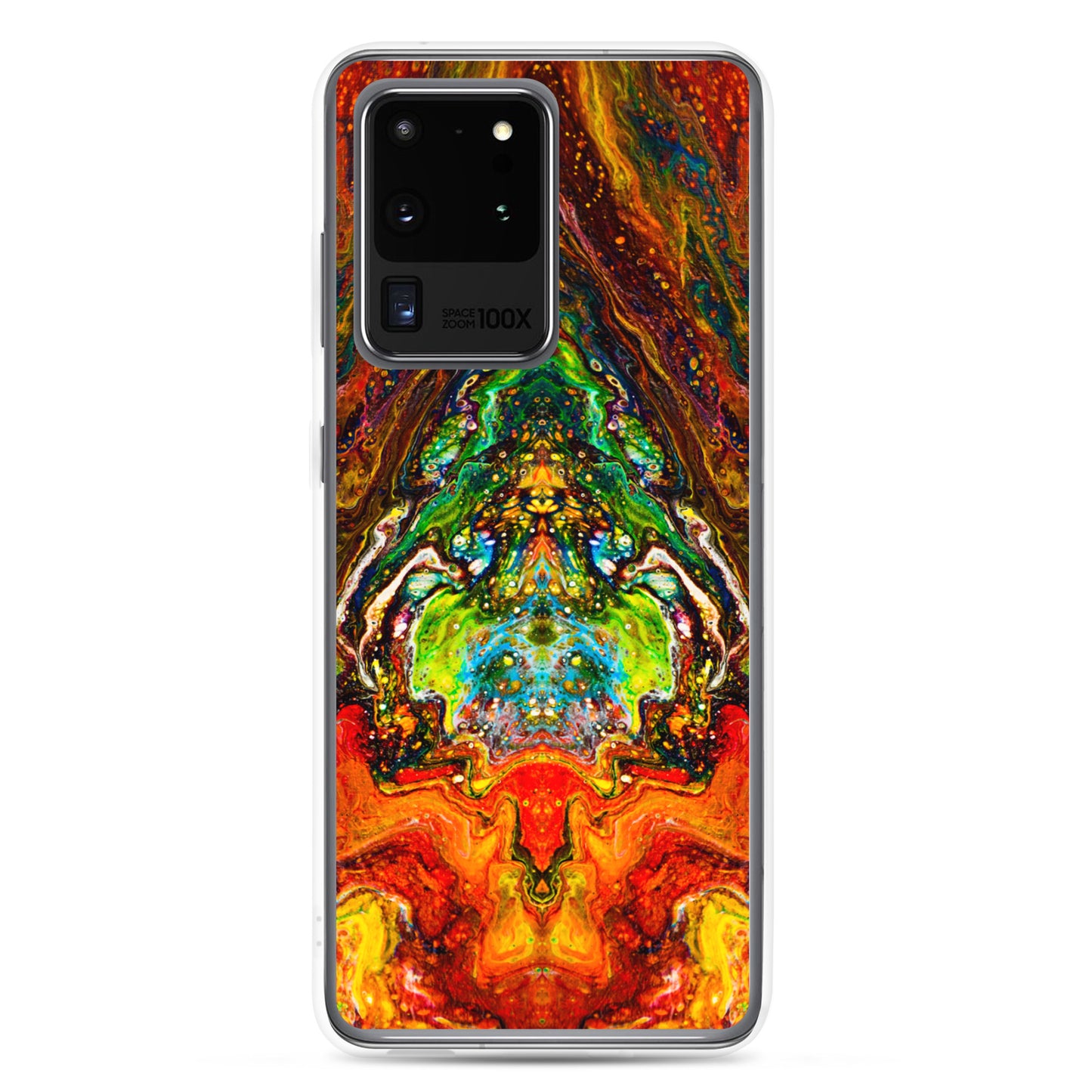 NightOwl Studio Custom Phone Case Compatible with Samsung Galaxy, Slim Cover for Wireless Charging, Drop and Scratch Resistant, Psychedelic Something