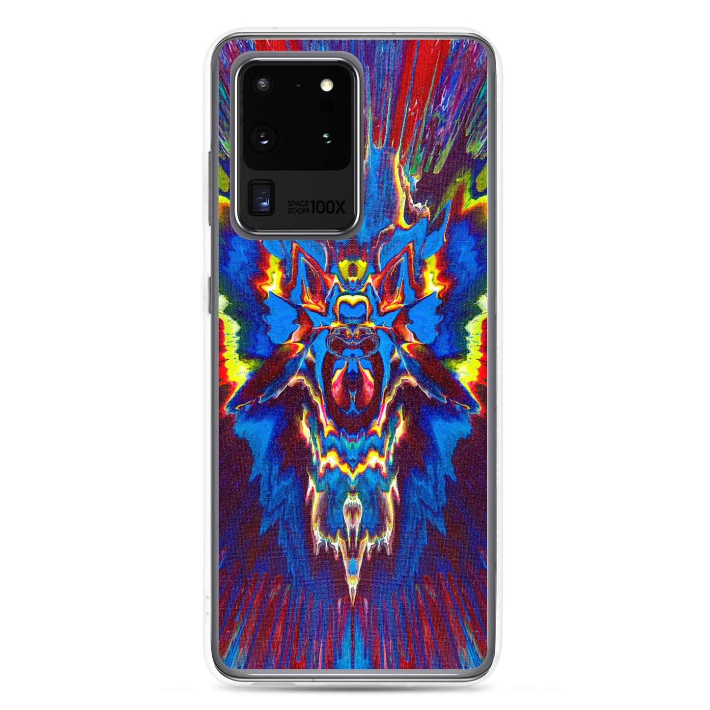 NightOwl Studio Custom Phone Case Compatible with Samsung Galaxy, Slim Cover for Wireless Charging, Drop and Scratch Resistant, Angel Storm