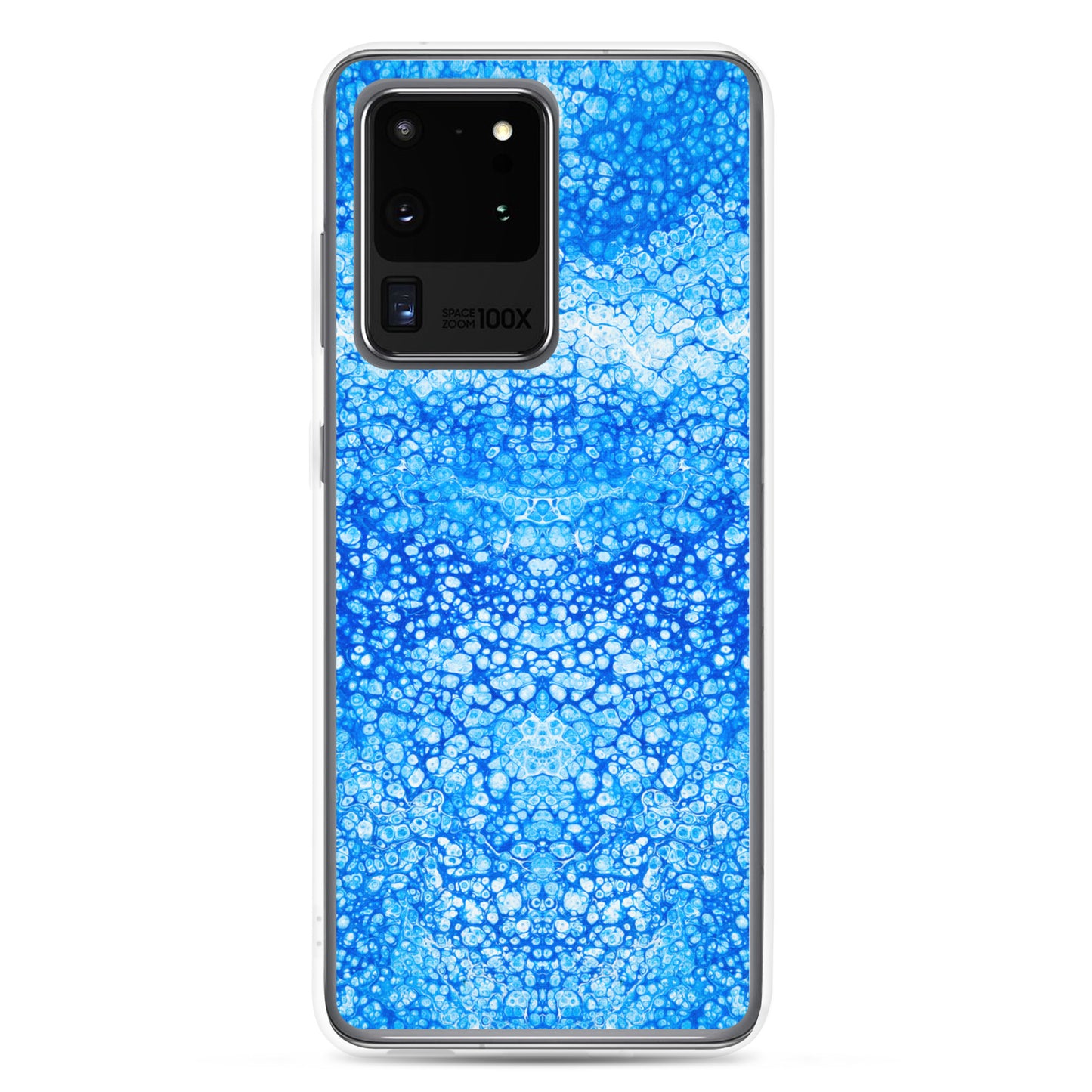 NightOwl Studio Custom Phone Case Compatible with Samsung Galaxy, Slim Cover for Wireless Charging, Drop and Scratch Resistant, Cryptic Blue