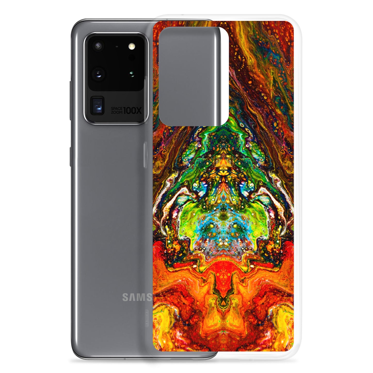 NightOwl Studio Custom Phone Case Compatible with Samsung Galaxy, Slim Cover for Wireless Charging, Drop and Scratch Resistant, Psychedelic Something