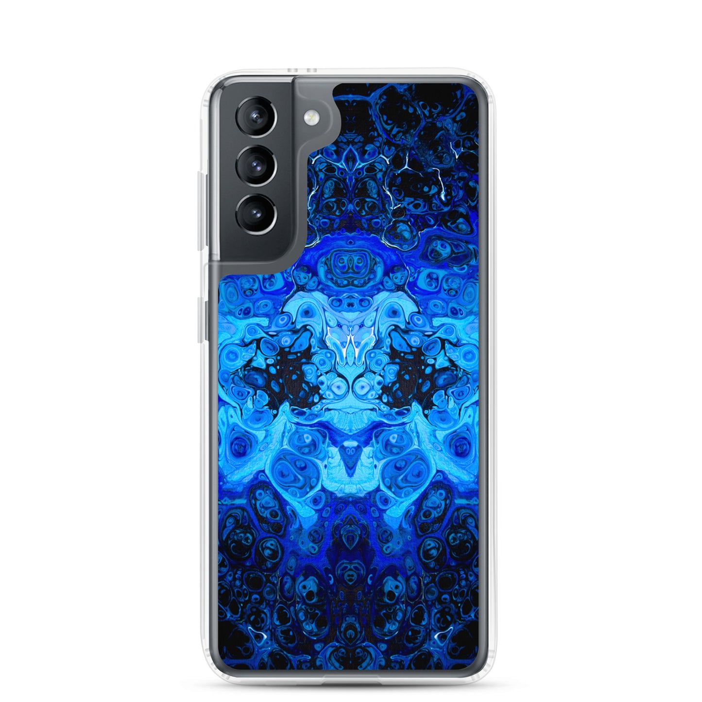 NightOwl Studio Custom Phone Case Compatible with Samsung Galaxy, Slim Cover for Wireless Charging, Drop and Scratch Resistant, Blue Bliss