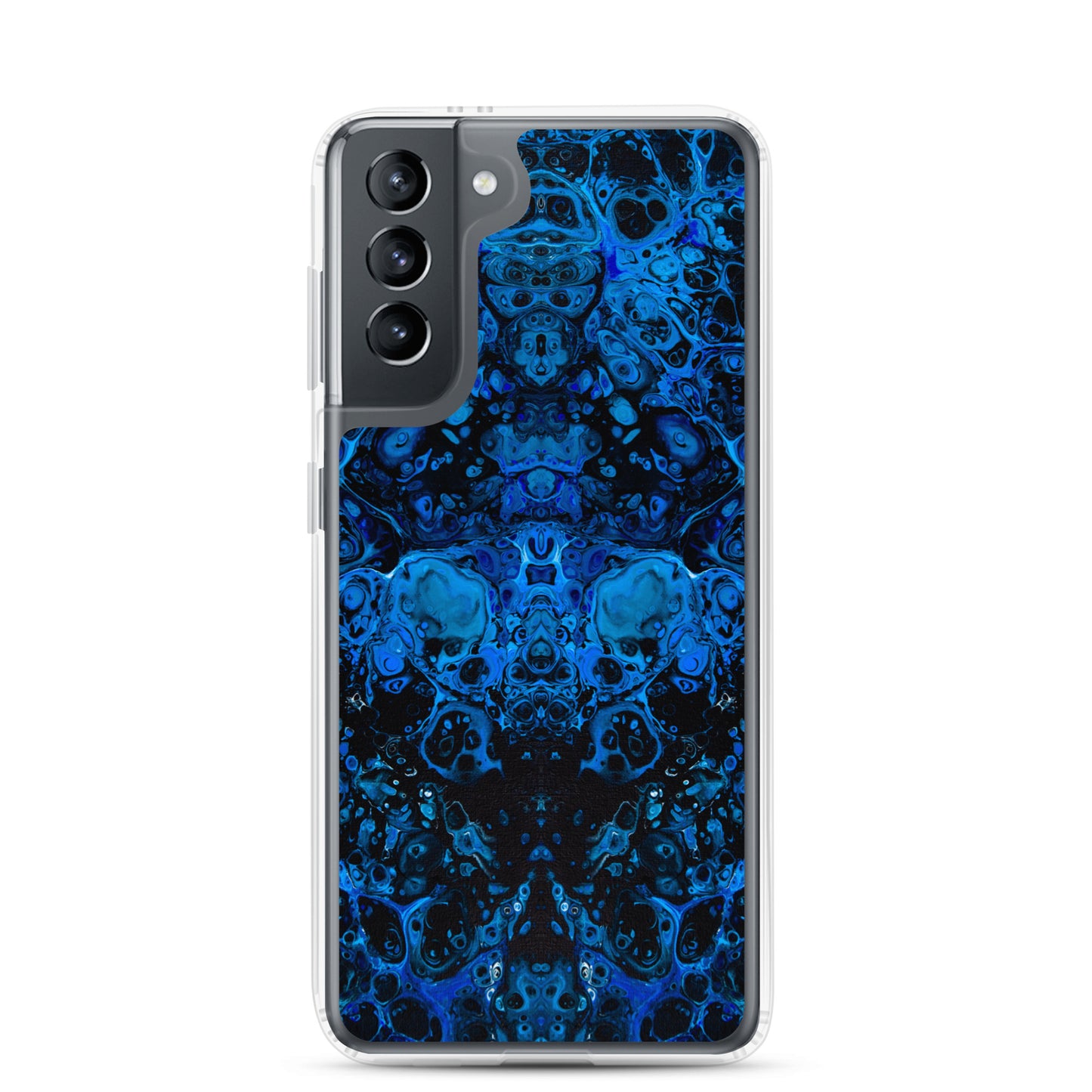 NightOwl Studio Custom Phone Case Compatible with Samsung Galaxy, Slim Cover for Wireless Charging, Drop and Scratch Resistant, Azul