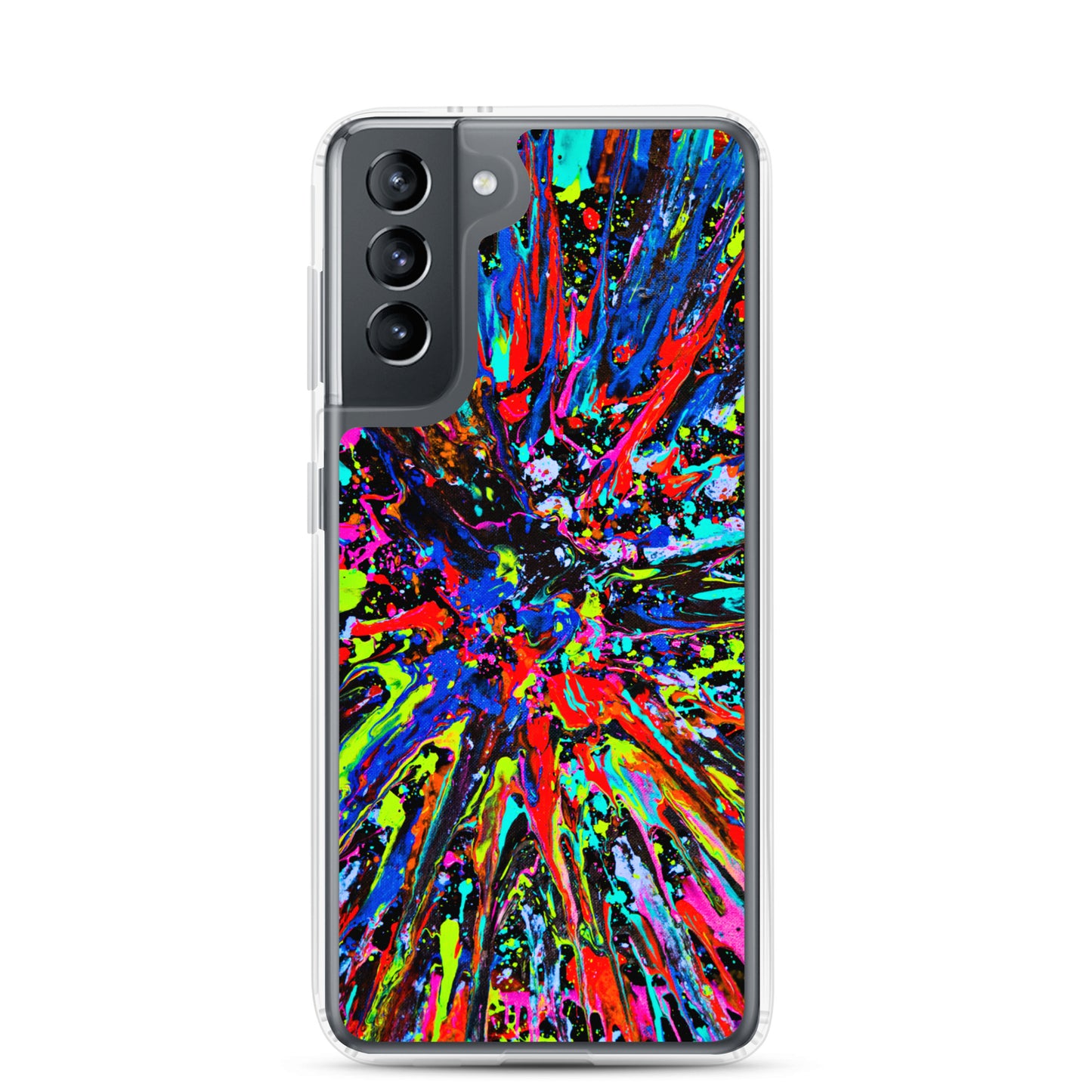 NightOwl Studio Custom Phone Case Compatible with Samsung Galaxy, Slim Cover for Wireless Charging, Drop and Scratch Resistant, Splatter