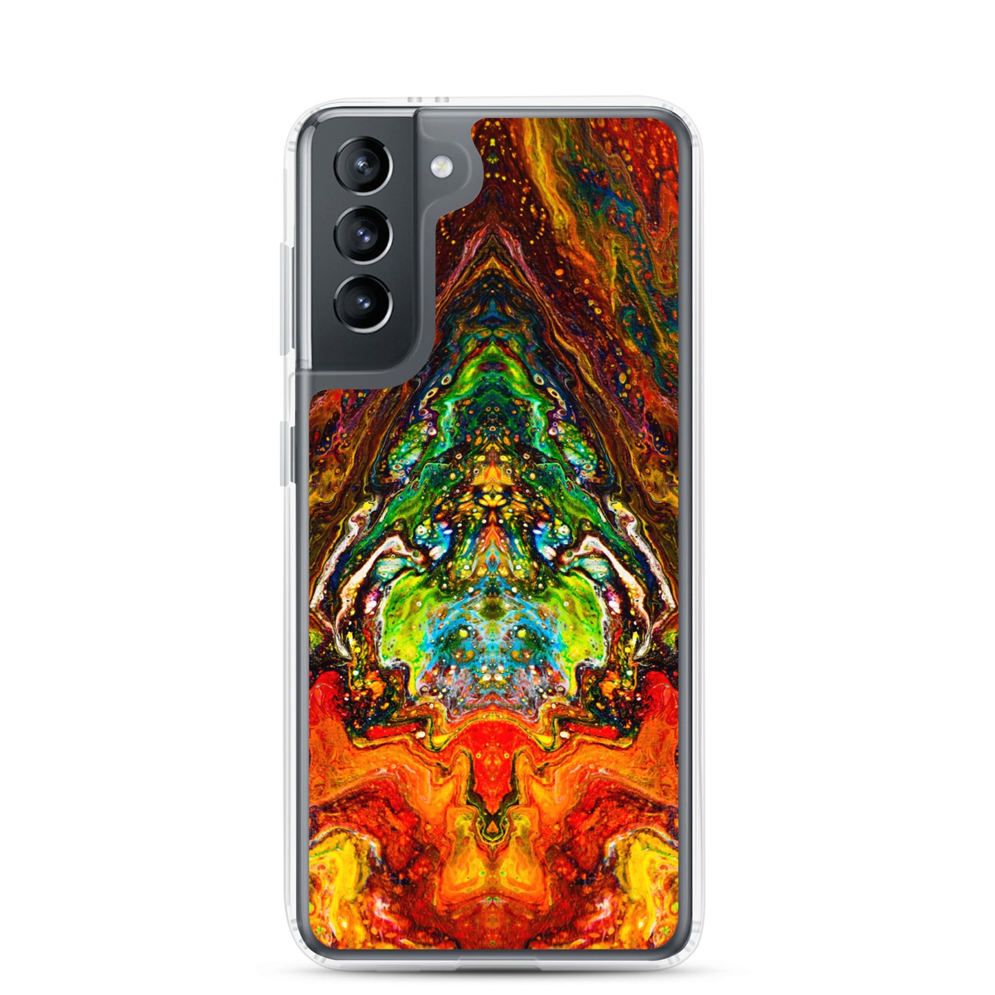 NightOwl Studio Custom Phone Case Compatible with Samsung Galaxy, Slim Cover for Wireless Charging, Drop and Scratch Resistant, Psychedelic Something