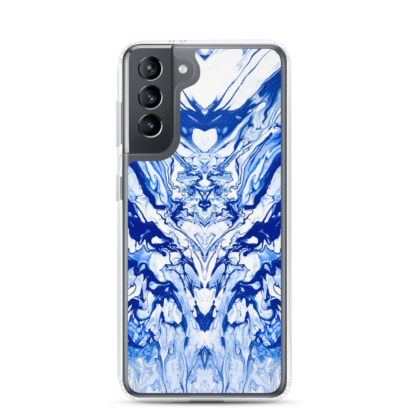 NightOwl Studio Custom Phone Case Compatible with Samsung Galaxy, Slim Cover for Wireless Charging, Drop and Scratch Resistant, Lord Blue