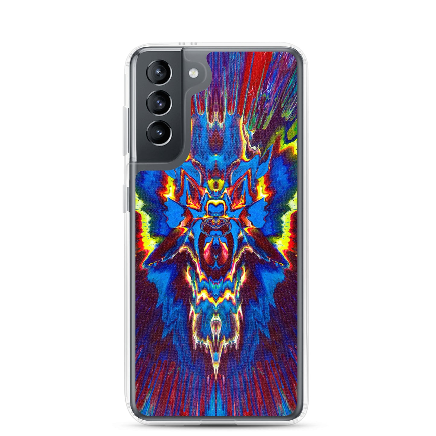 NightOwl Studio Custom Phone Case Compatible with Samsung Galaxy, Slim Cover for Wireless Charging, Drop and Scratch Resistant, Angel Storm