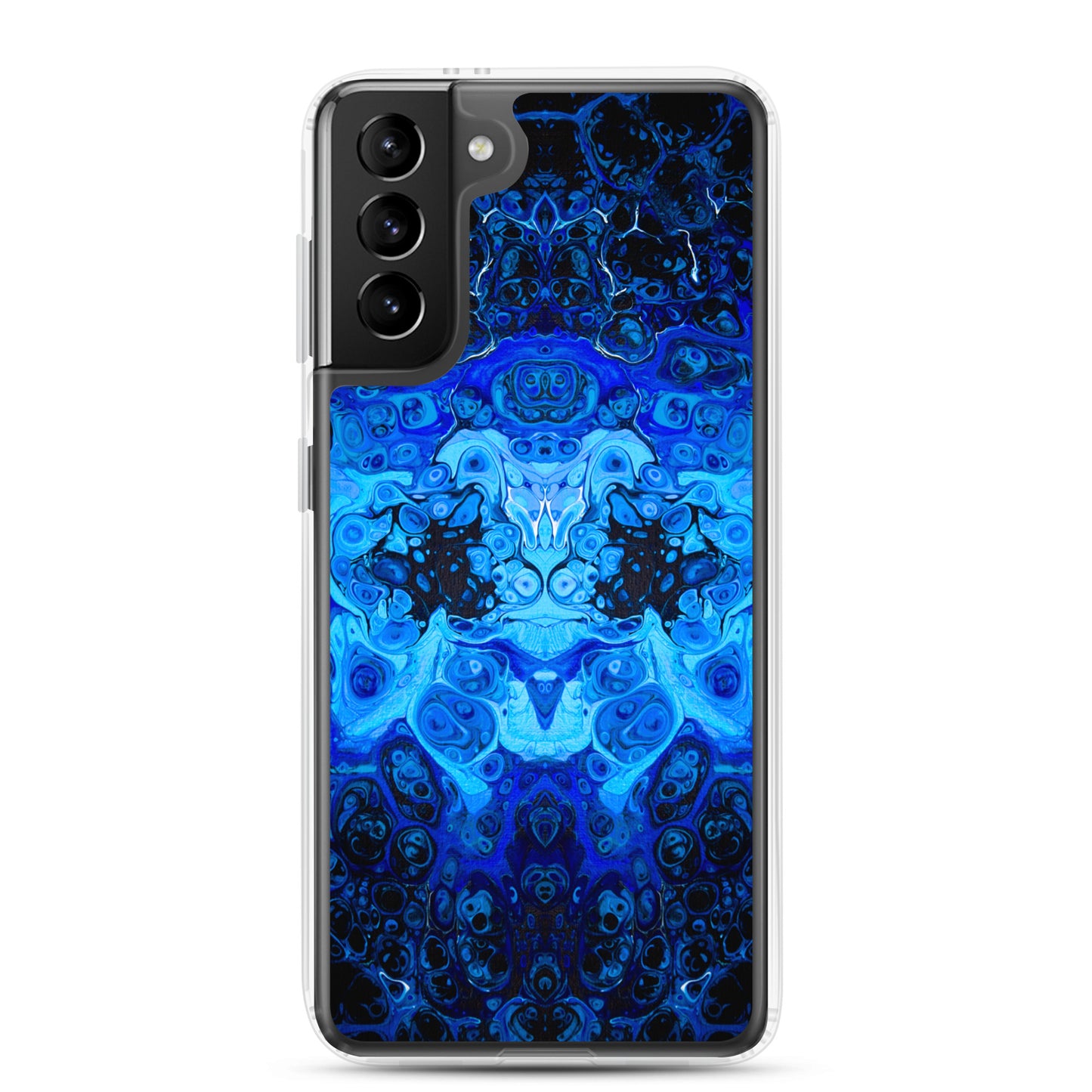 NightOwl Studio Custom Phone Case Compatible with Samsung Galaxy, Slim Cover for Wireless Charging, Drop and Scratch Resistant, Blue Bliss