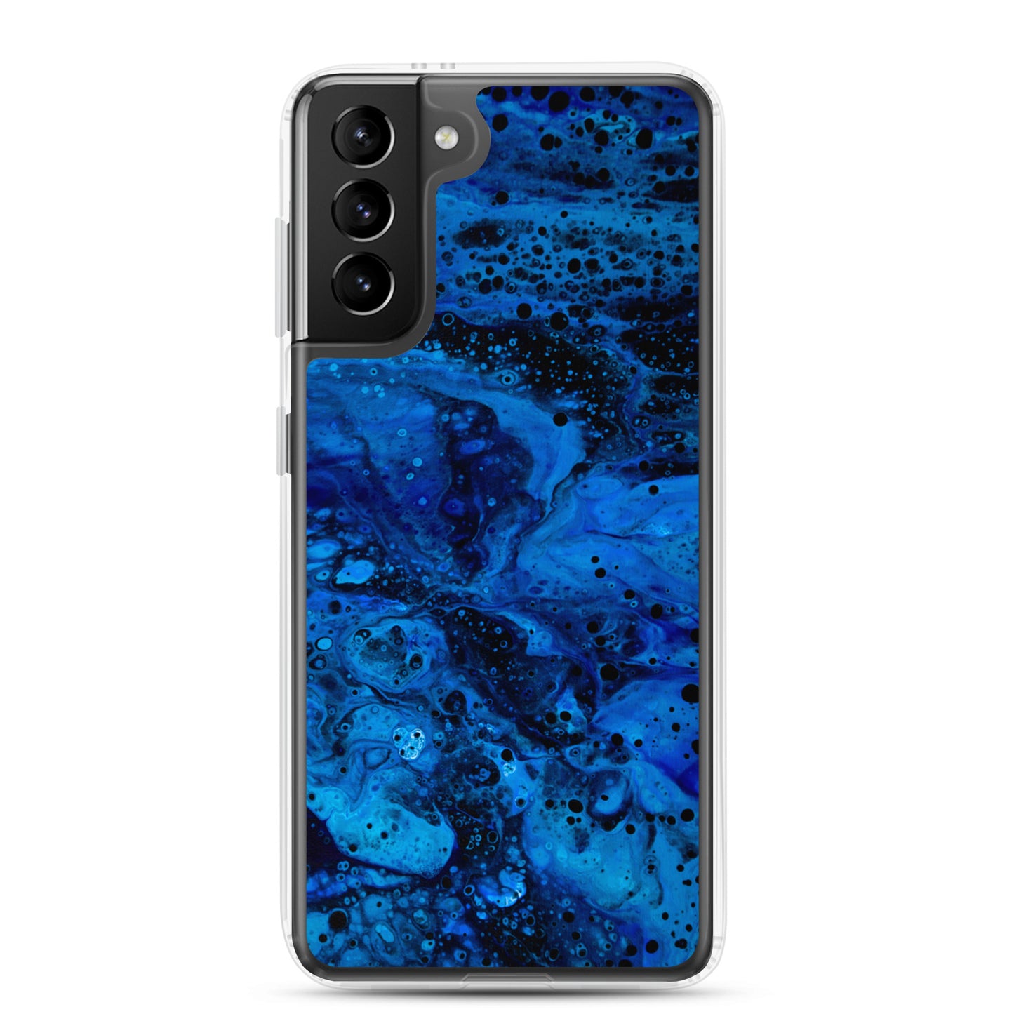 NightOwl Studio Custom Phone Case Compatible with Samsung Galaxy, Slim Cover for Wireless Charging, Drop and Scratch Resistant, Blue Abyss