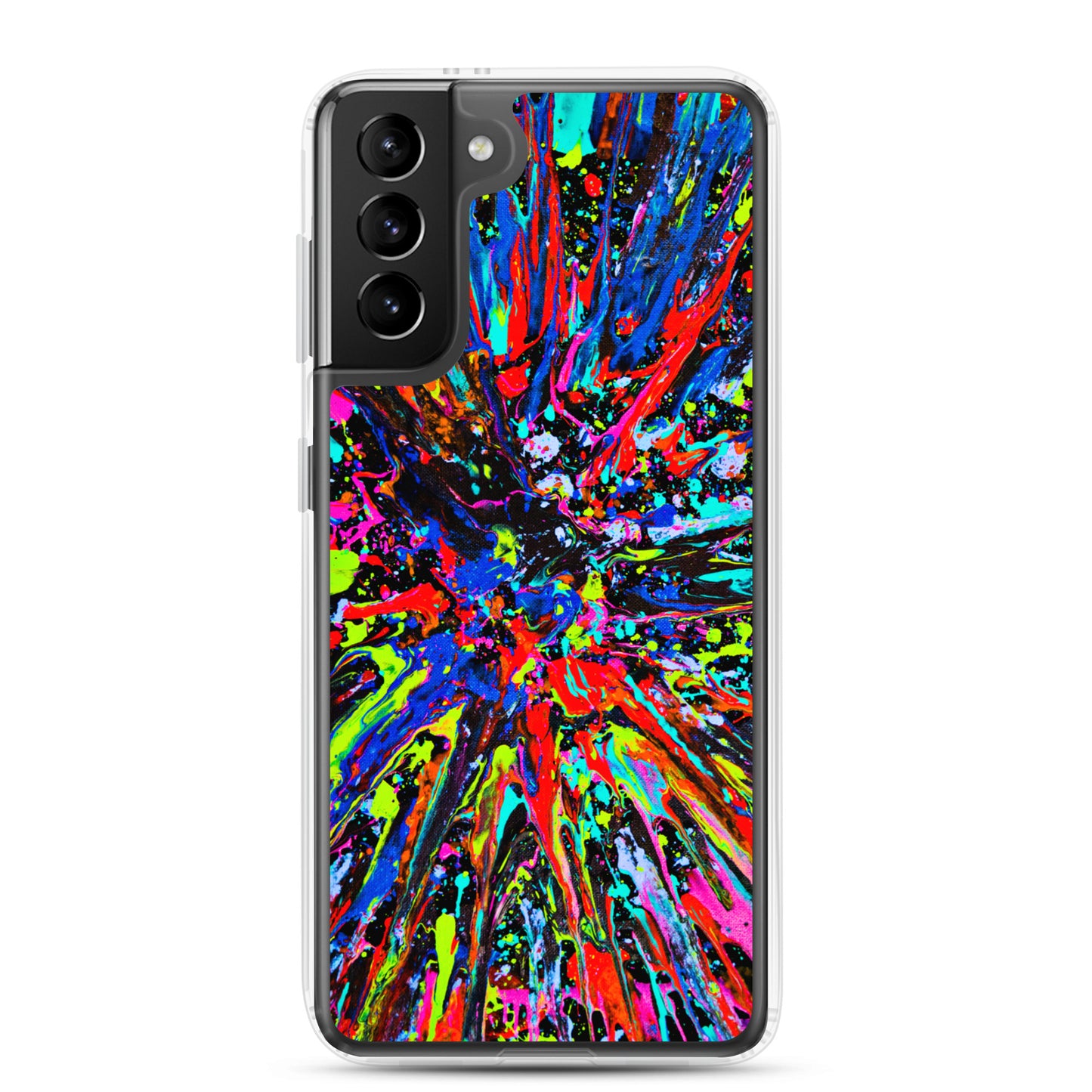 NightOwl Studio Custom Phone Case Compatible with Samsung Galaxy, Slim Cover for Wireless Charging, Drop and Scratch Resistant, Splatter