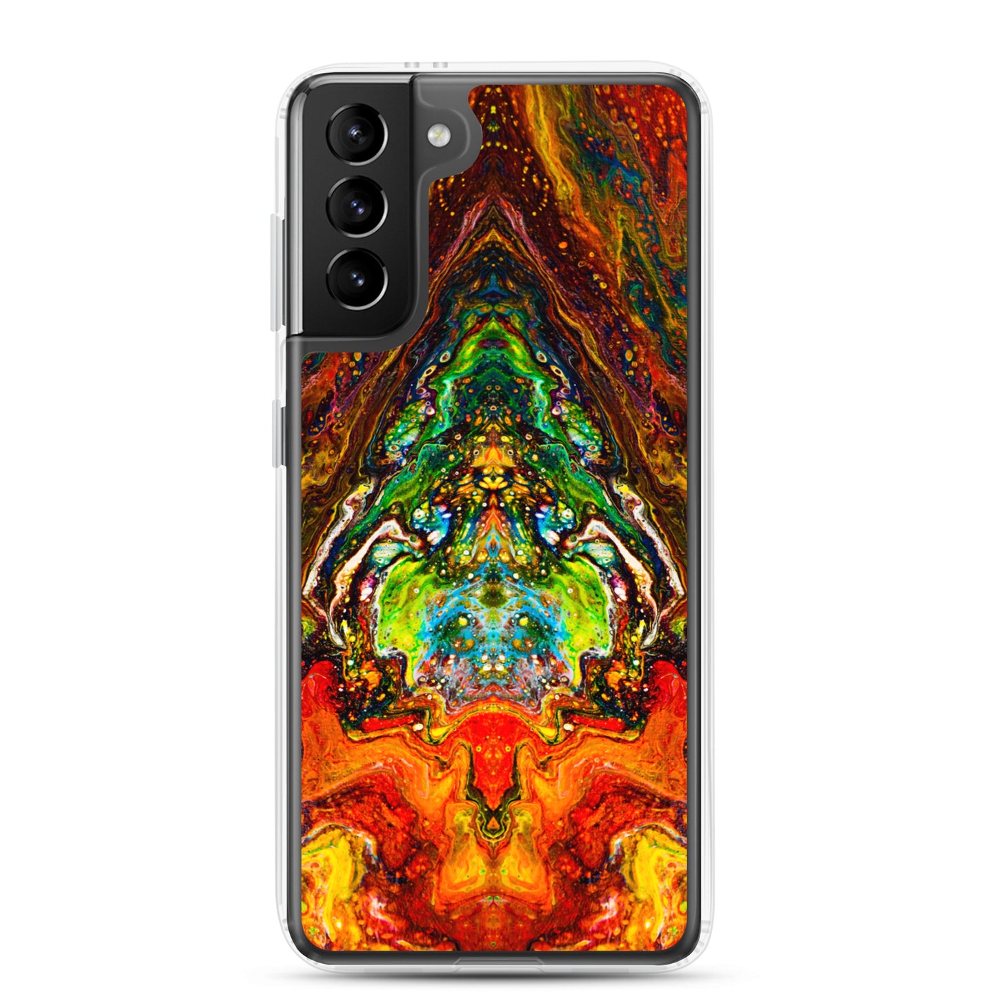 NightOwl Studio Custom Phone Case Compatible with Samsung Galaxy, Slim Cover for Wireless Charging, Drop and Scratch Resistant, Psychedelic Something