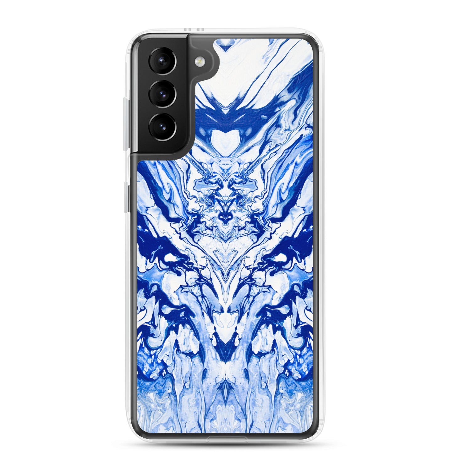 NightOwl Studio Custom Phone Case Compatible with Samsung Galaxy, Slim Cover for Wireless Charging, Drop and Scratch Resistant, Lord Blue