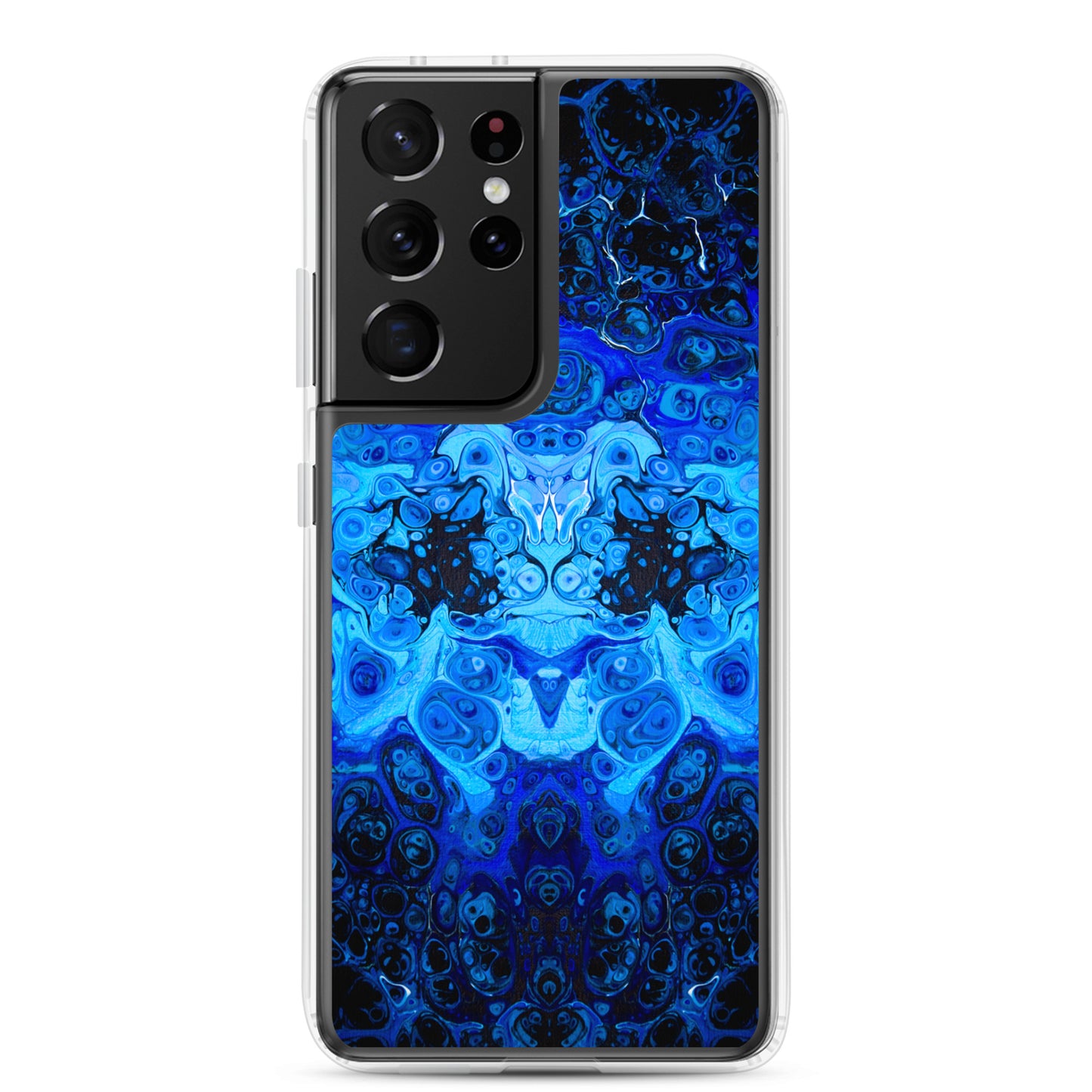 NightOwl Studio Custom Phone Case Compatible with Samsung Galaxy, Slim Cover for Wireless Charging, Drop and Scratch Resistant, Blue Bliss