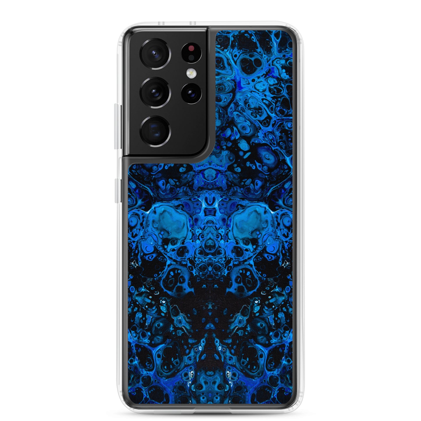 NightOwl Studio Custom Phone Case Compatible with Samsung Galaxy, Slim Cover for Wireless Charging, Drop and Scratch Resistant, Azul