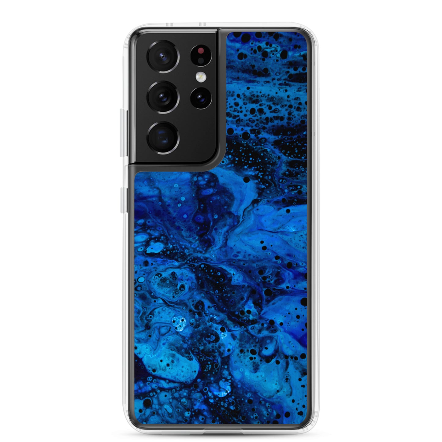 NightOwl Studio Custom Phone Case Compatible with Samsung Galaxy, Slim Cover for Wireless Charging, Drop and Scratch Resistant, Blue Abyss