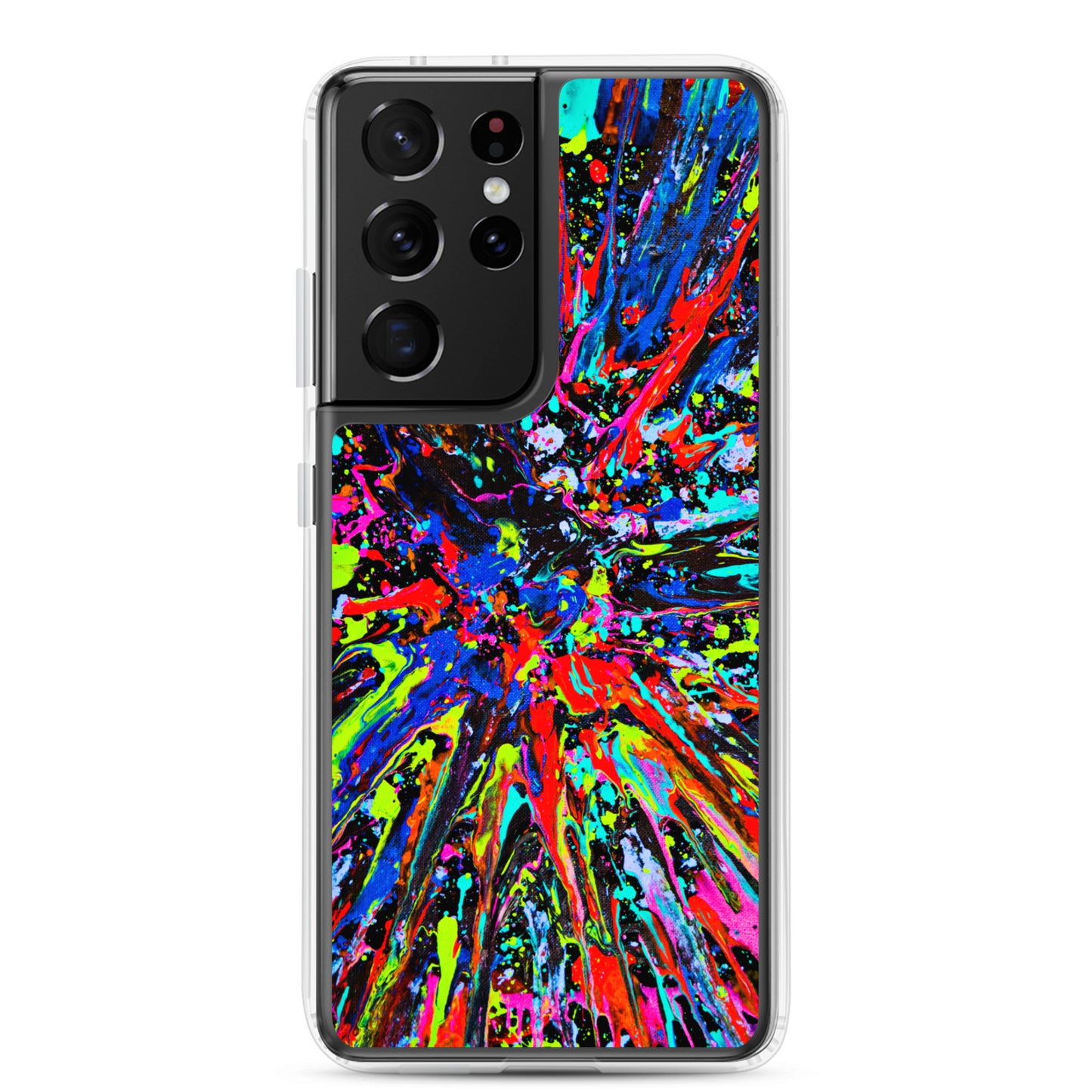 NightOwl Studio Custom Phone Case Compatible with Samsung Galaxy, Slim Cover for Wireless Charging, Drop and Scratch Resistant, Splatter