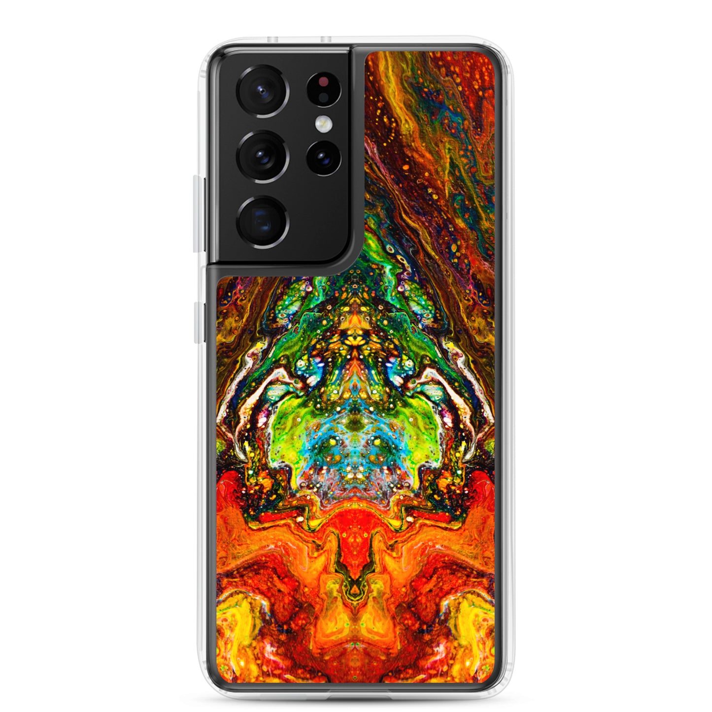 NightOwl Studio Custom Phone Case Compatible with Samsung Galaxy, Slim Cover for Wireless Charging, Drop and Scratch Resistant, Psychedelic Something