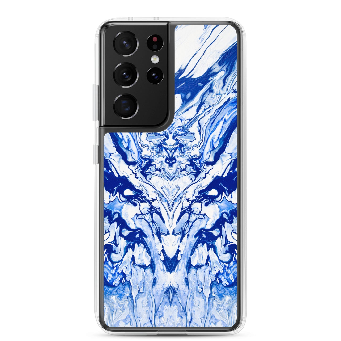 NightOwl Studio Custom Phone Case Compatible with Samsung Galaxy, Slim Cover for Wireless Charging, Drop and Scratch Resistant, Lord Blue