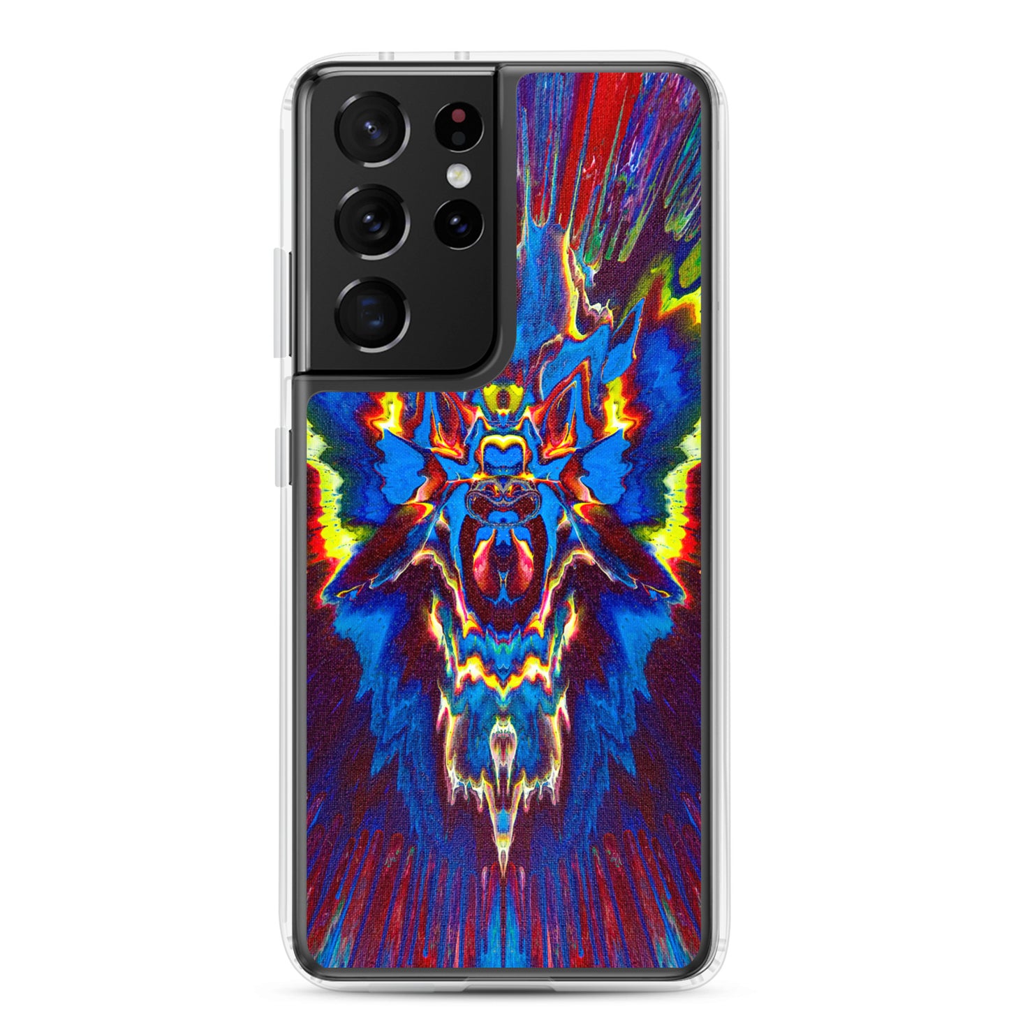 NightOwl Studio Custom Phone Case Compatible with Samsung Galaxy, Slim Cover for Wireless Charging, Drop and Scratch Resistant, Angel Storm