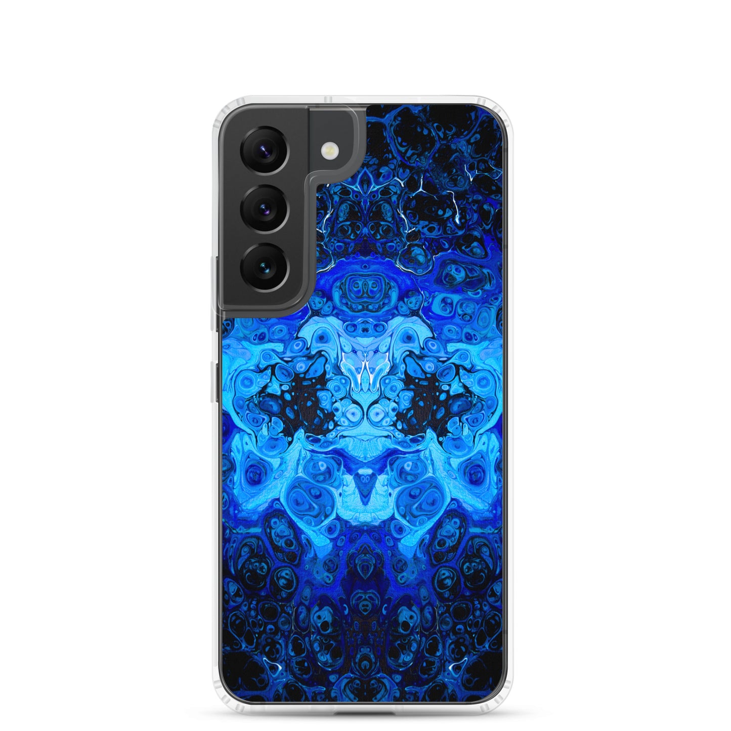 NightOwl Studio Custom Phone Case Compatible with Samsung Galaxy, Slim Cover for Wireless Charging, Drop and Scratch Resistant, Blue Bliss