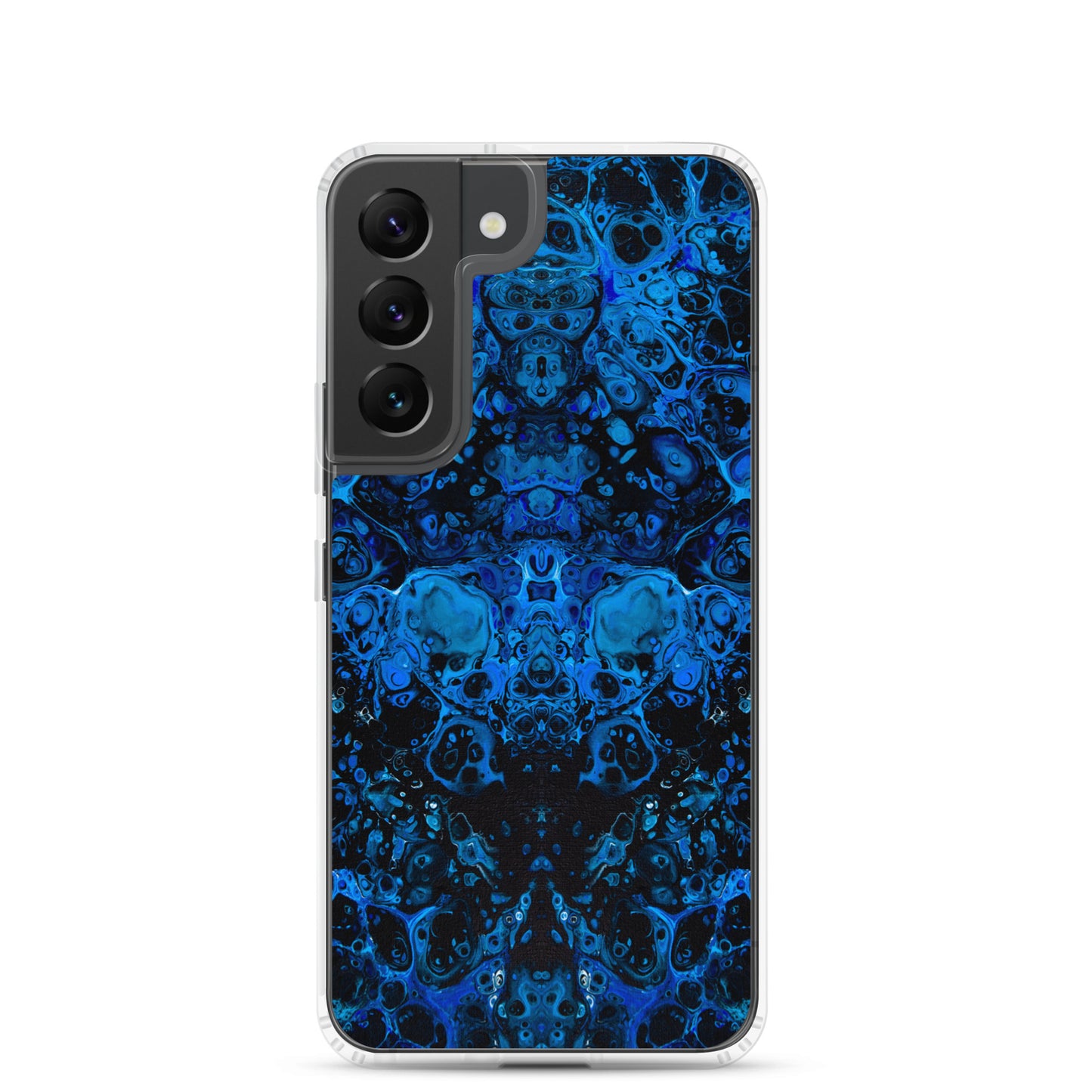 NightOwl Studio Custom Phone Case Compatible with Samsung Galaxy, Slim Cover for Wireless Charging, Drop and Scratch Resistant, Azul