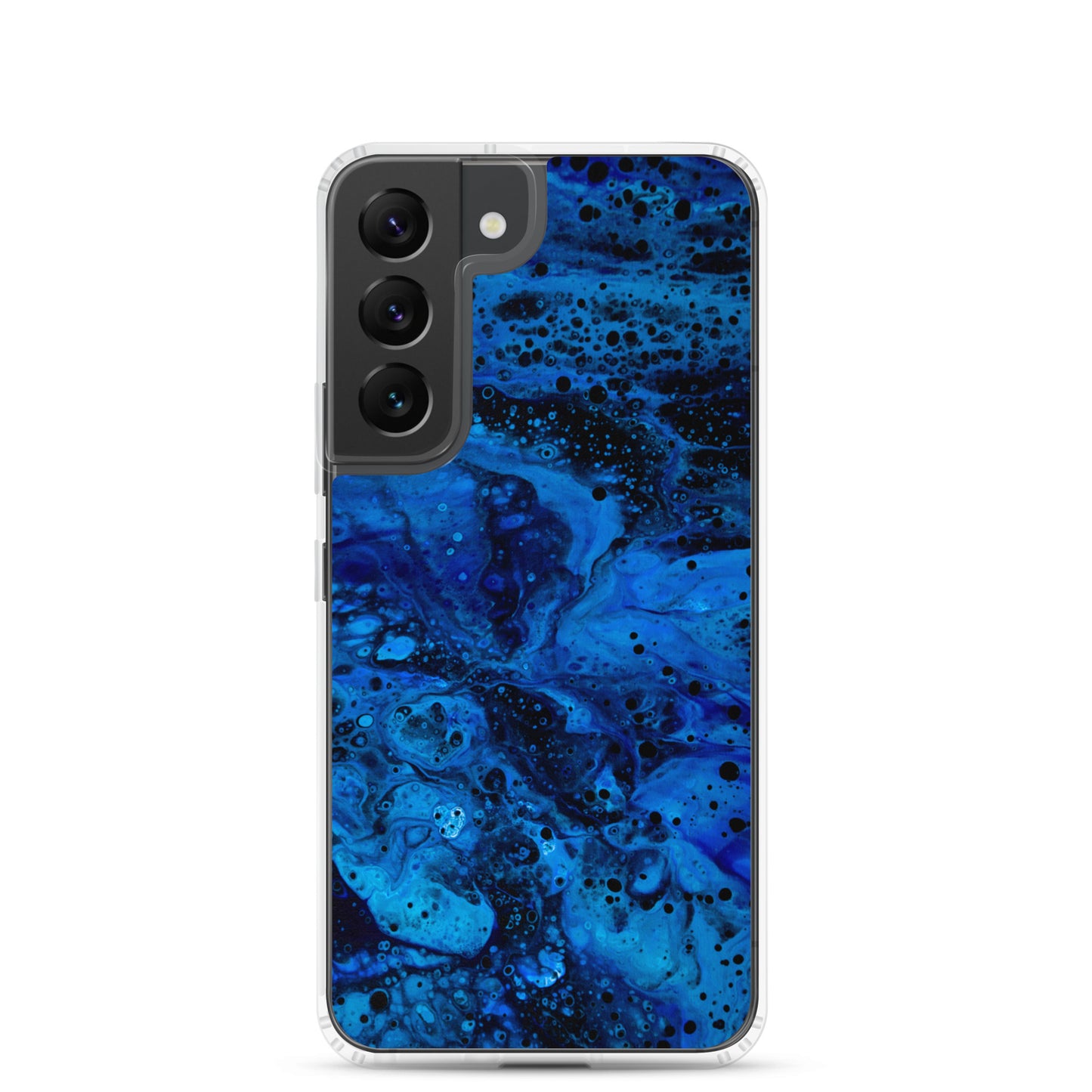 NightOwl Studio Custom Phone Case Compatible with Samsung Galaxy, Slim Cover for Wireless Charging, Drop and Scratch Resistant, Blue Abyss