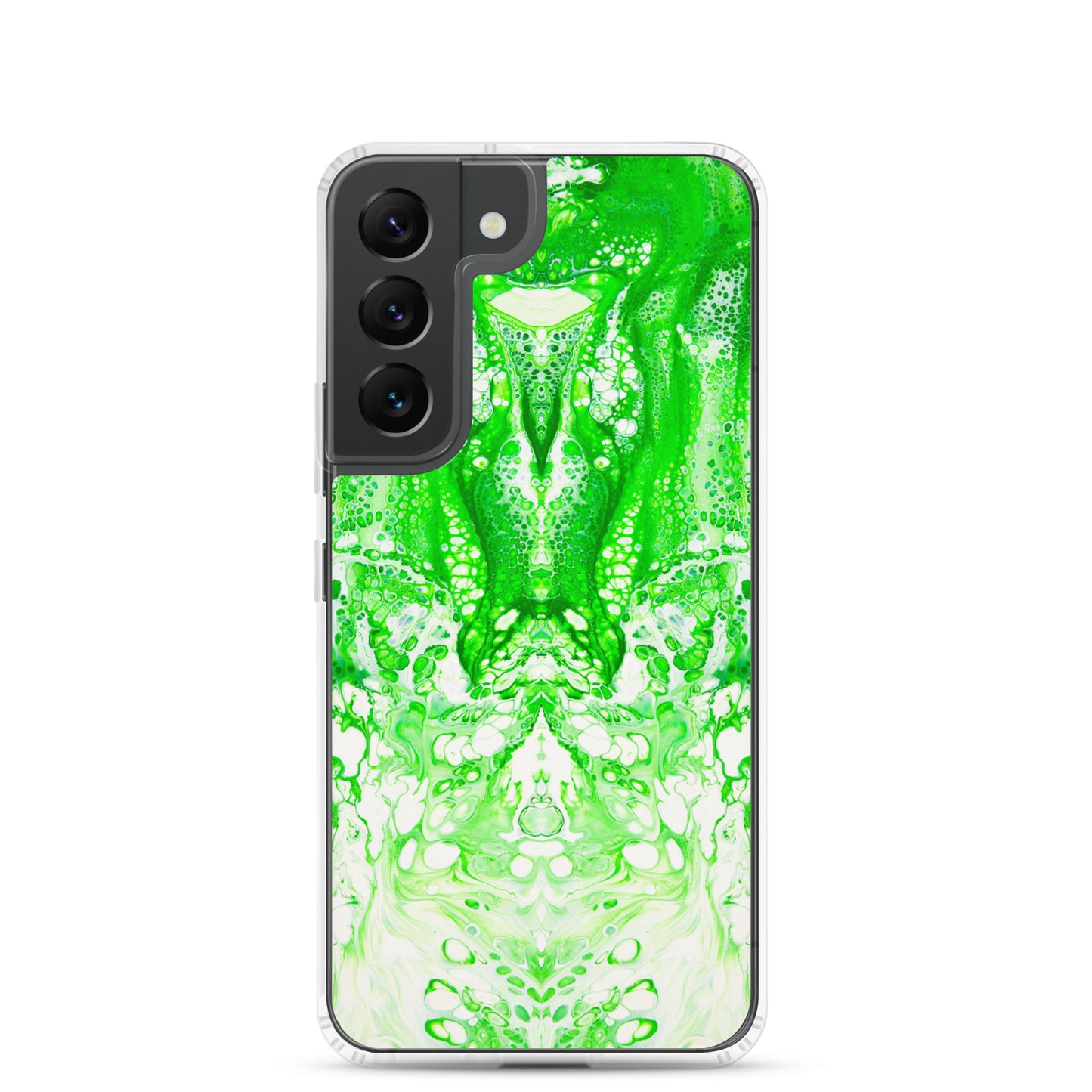 NightOwl Studio Custom Phone Case Compatible with Samsung Galaxy, Slim Cover for Wireless Charging, Drop and Scratch Resistant, Lime Time