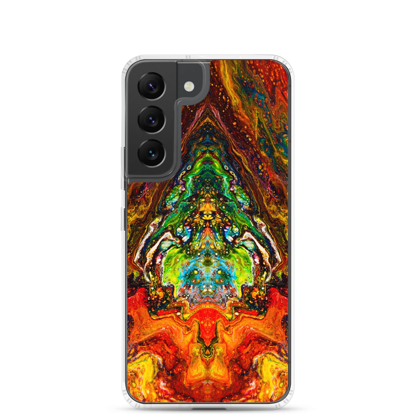 NightOwl Studio Custom Phone Case Compatible with Samsung Galaxy, Slim Cover for Wireless Charging, Drop and Scratch Resistant, Psychedelic Something