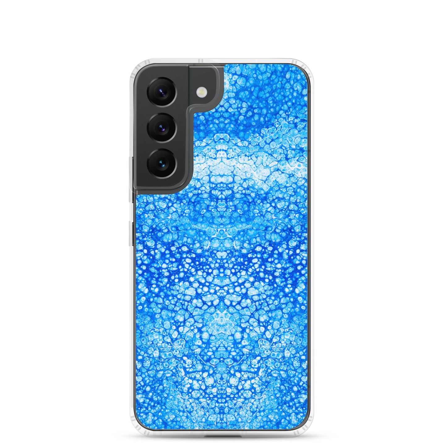 NightOwl Studio Custom Phone Case Compatible with Samsung Galaxy, Slim Cover for Wireless Charging, Drop and Scratch Resistant, Cryptic Blue