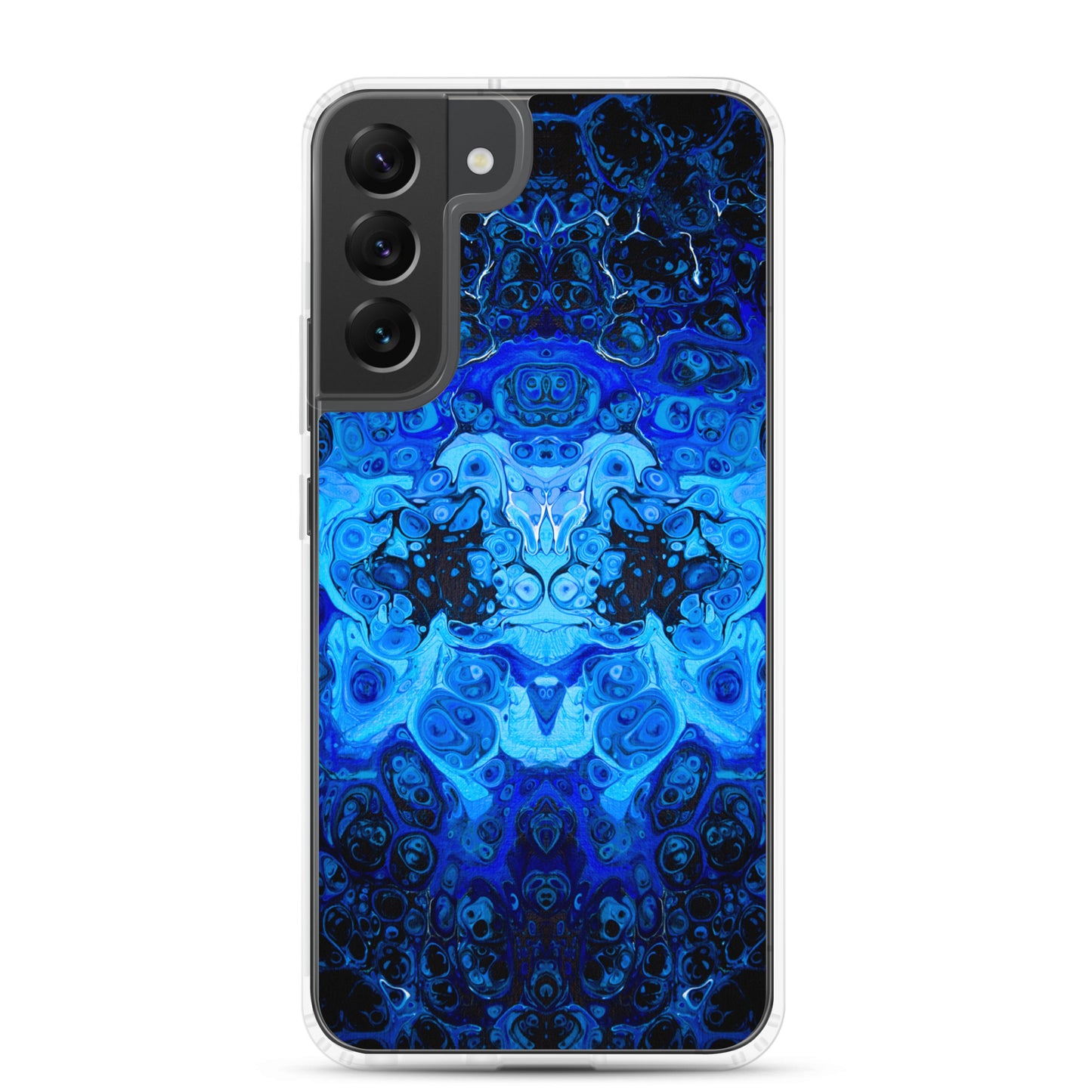 NightOwl Studio Custom Phone Case Compatible with Samsung Galaxy, Slim Cover for Wireless Charging, Drop and Scratch Resistant, Blue Bliss