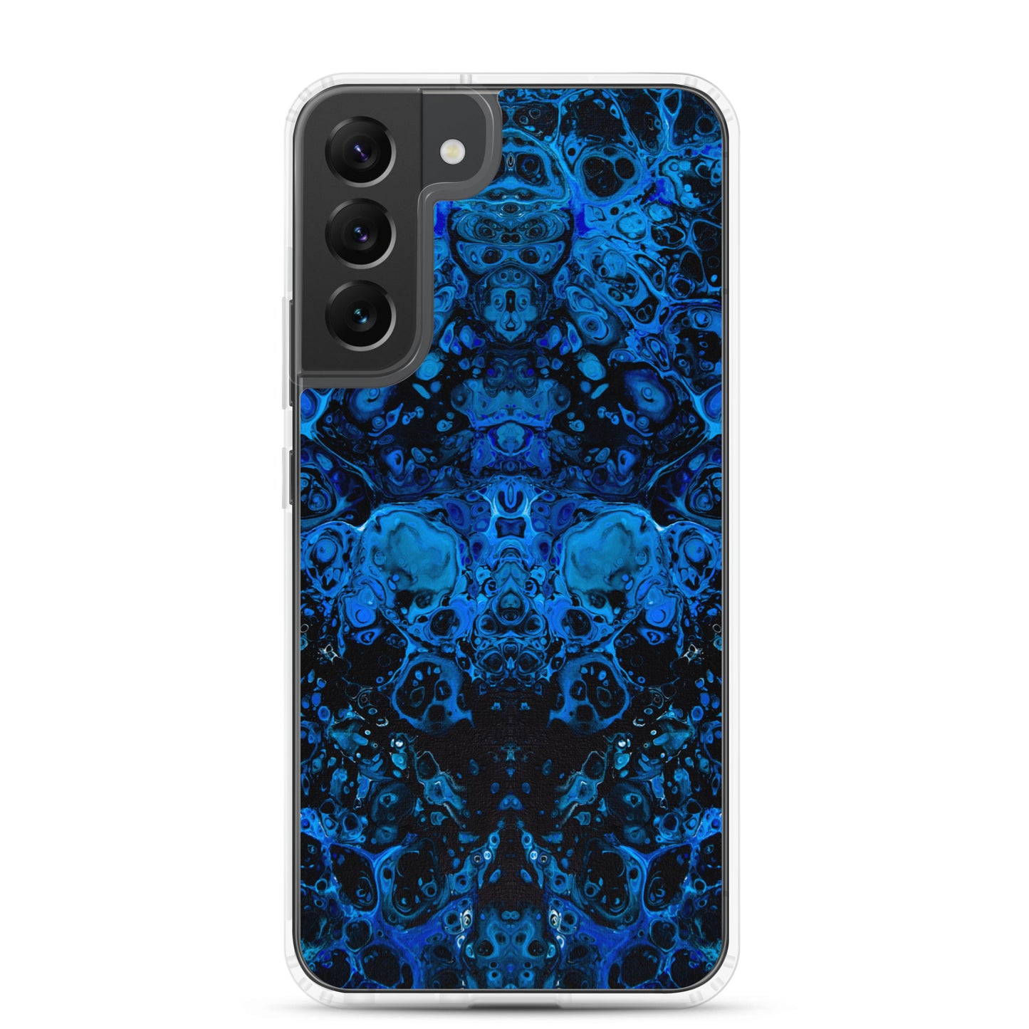 NightOwl Studio Custom Phone Case Compatible with Samsung Galaxy, Slim Cover for Wireless Charging, Drop and Scratch Resistant, Azul