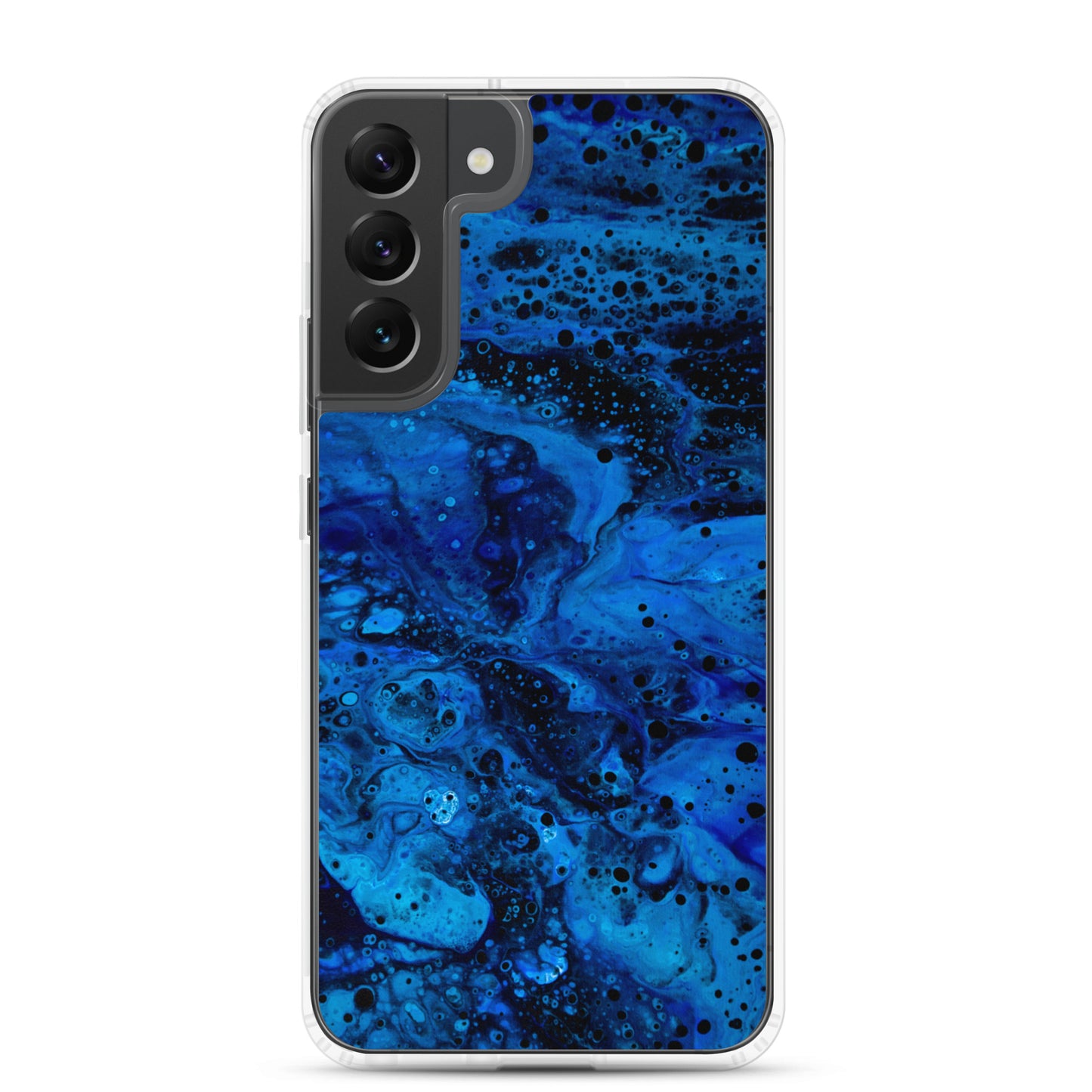 NightOwl Studio Custom Phone Case Compatible with Samsung Galaxy, Slim Cover for Wireless Charging, Drop and Scratch Resistant, Blue Abyss