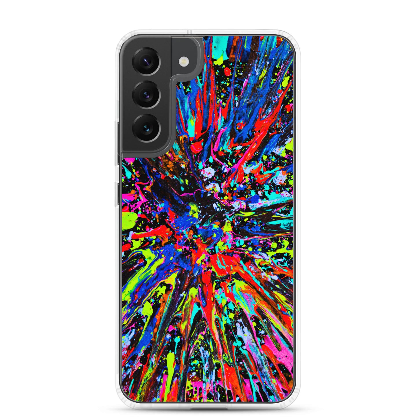 NightOwl Studio Custom Phone Case Compatible with Samsung Galaxy, Slim Cover for Wireless Charging, Drop and Scratch Resistant, Splatter