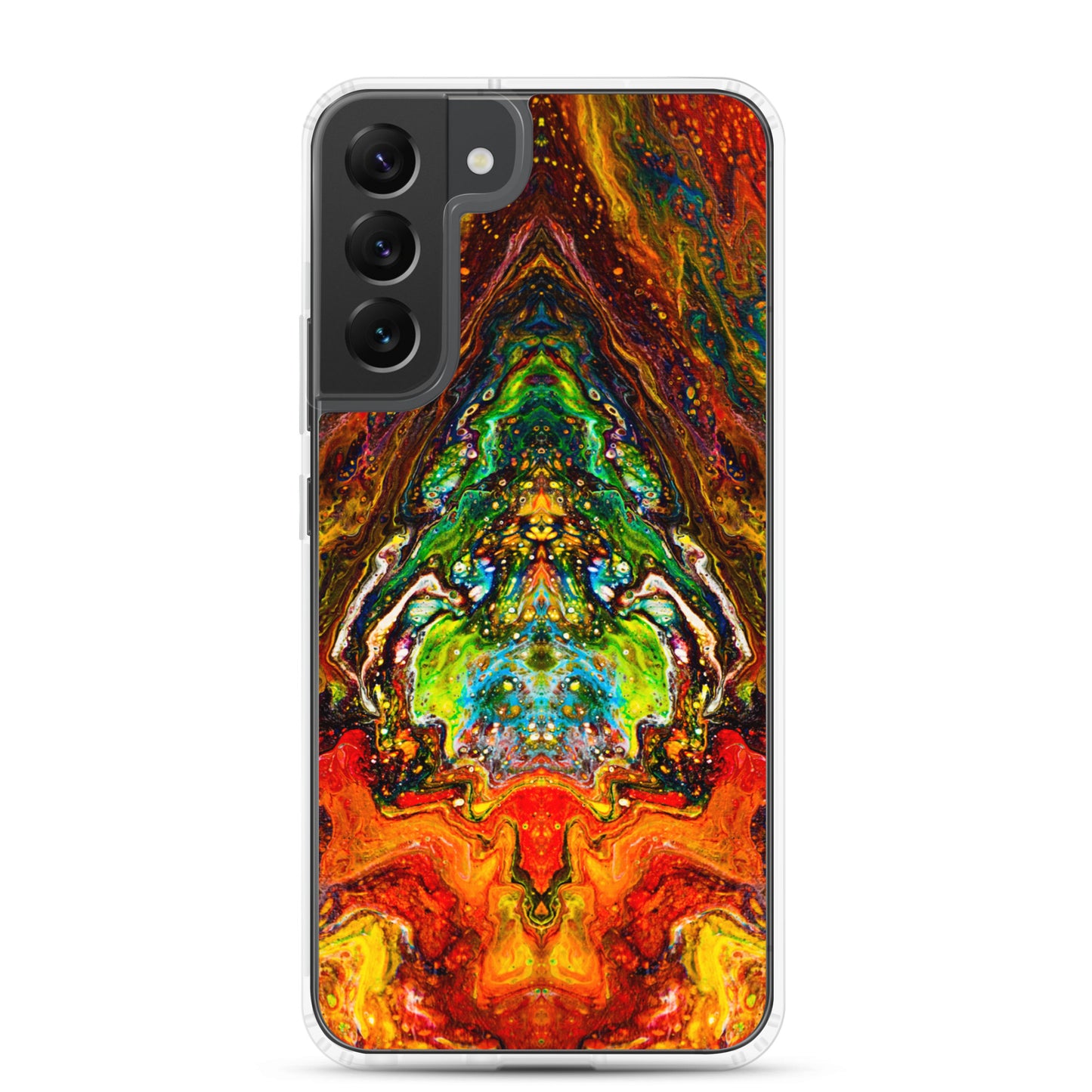 NightOwl Studio Custom Phone Case Compatible with Samsung Galaxy, Slim Cover for Wireless Charging, Drop and Scratch Resistant, Psychedelic Something