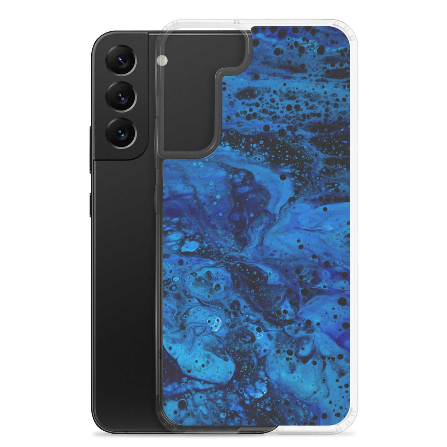 NightOwl Studio Custom Phone Case Compatible with Samsung Galaxy, Slim Cover for Wireless Charging, Drop and Scratch Resistant, Blue Abyss