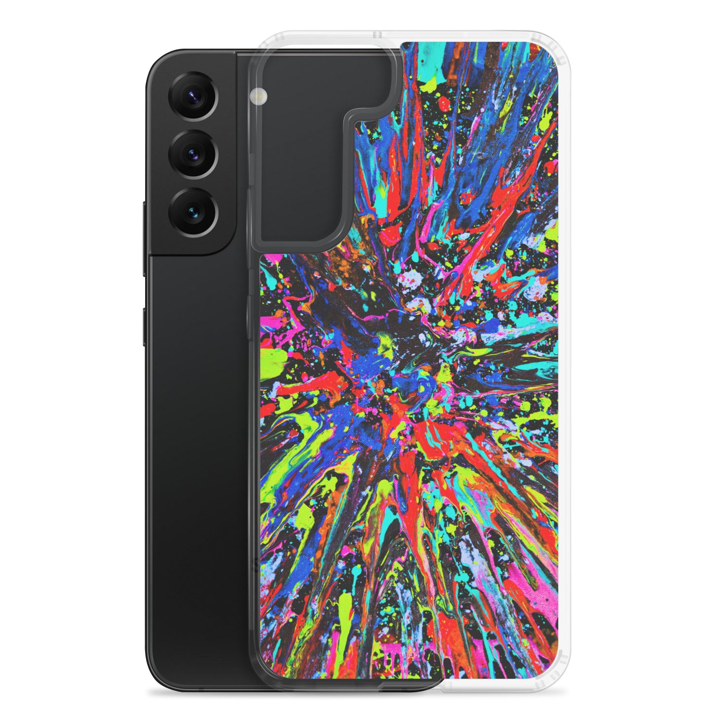 NightOwl Studio Custom Phone Case Compatible with Samsung Galaxy, Slim Cover for Wireless Charging, Drop and Scratch Resistant, Splatter