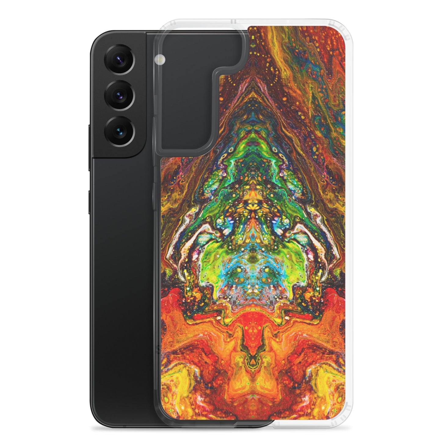 NightOwl Studio Custom Phone Case Compatible with Samsung Galaxy, Slim Cover for Wireless Charging, Drop and Scratch Resistant, Psychedelic Something