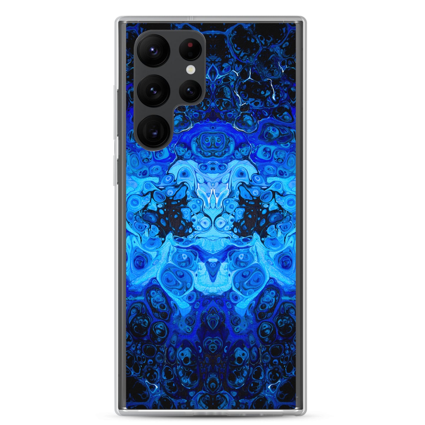 NightOwl Studio Custom Phone Case Compatible with Samsung Galaxy, Slim Cover for Wireless Charging, Drop and Scratch Resistant, Blue Bliss