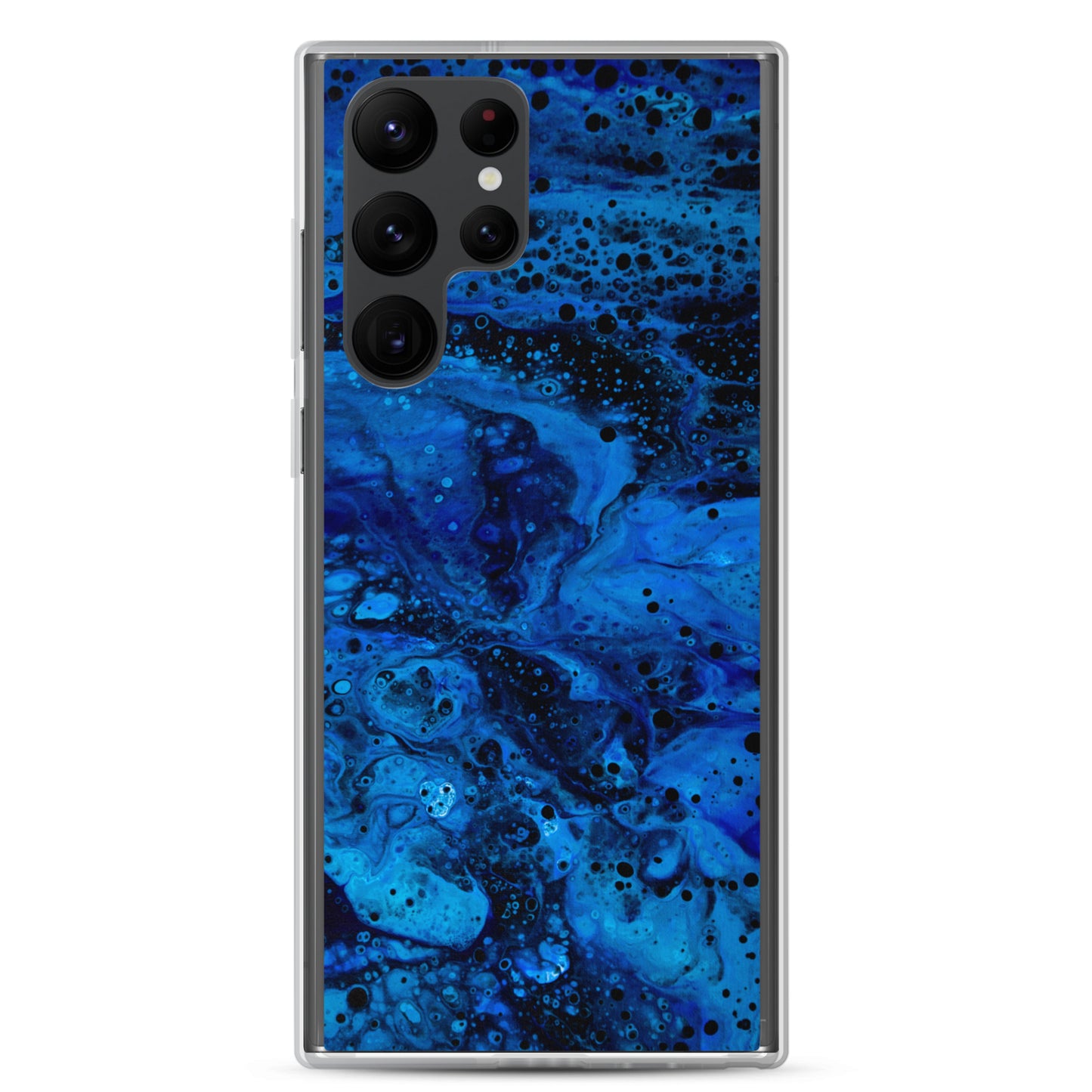 NightOwl Studio Custom Phone Case Compatible with Samsung Galaxy, Slim Cover for Wireless Charging, Drop and Scratch Resistant, Blue Abyss