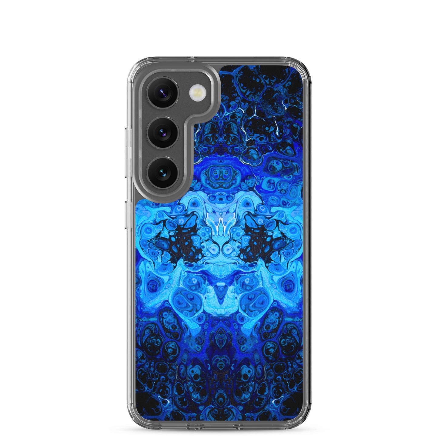 NightOwl Studio Custom Phone Case Compatible with Samsung Galaxy, Slim Cover for Wireless Charging, Drop and Scratch Resistant, Blue Bliss