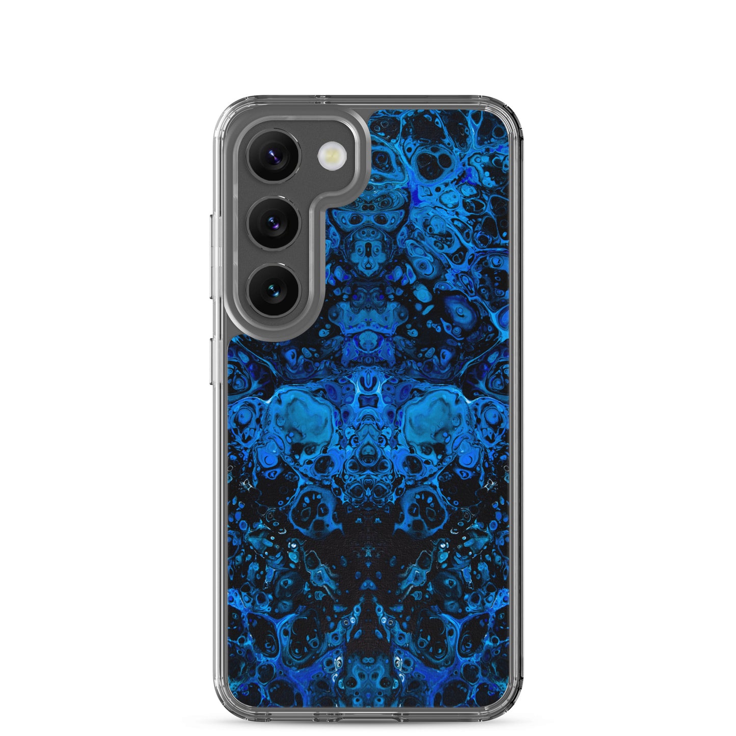 NightOwl Studio Custom Phone Case Compatible with Samsung Galaxy, Slim Cover for Wireless Charging, Drop and Scratch Resistant, Azul