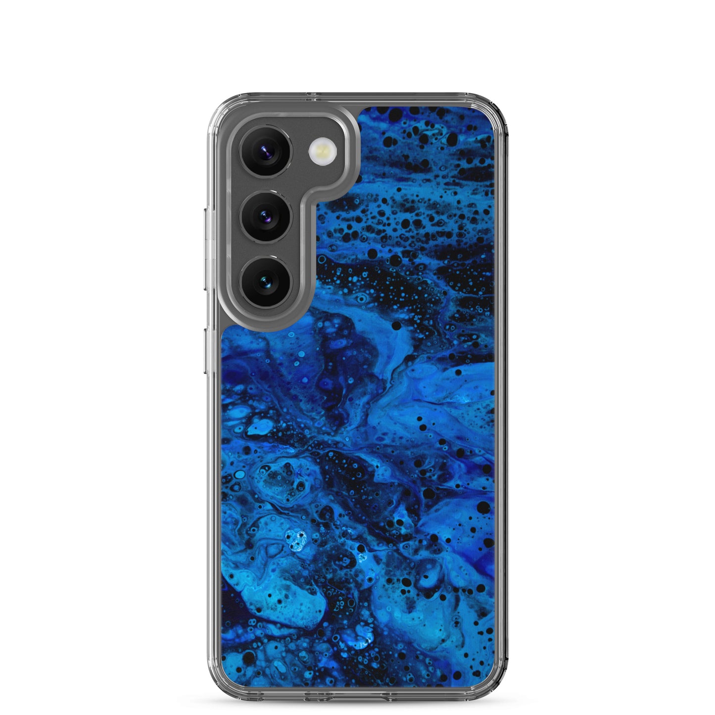 NightOwl Studio Custom Phone Case Compatible with Samsung Galaxy, Slim Cover for Wireless Charging, Drop and Scratch Resistant, Blue Abyss