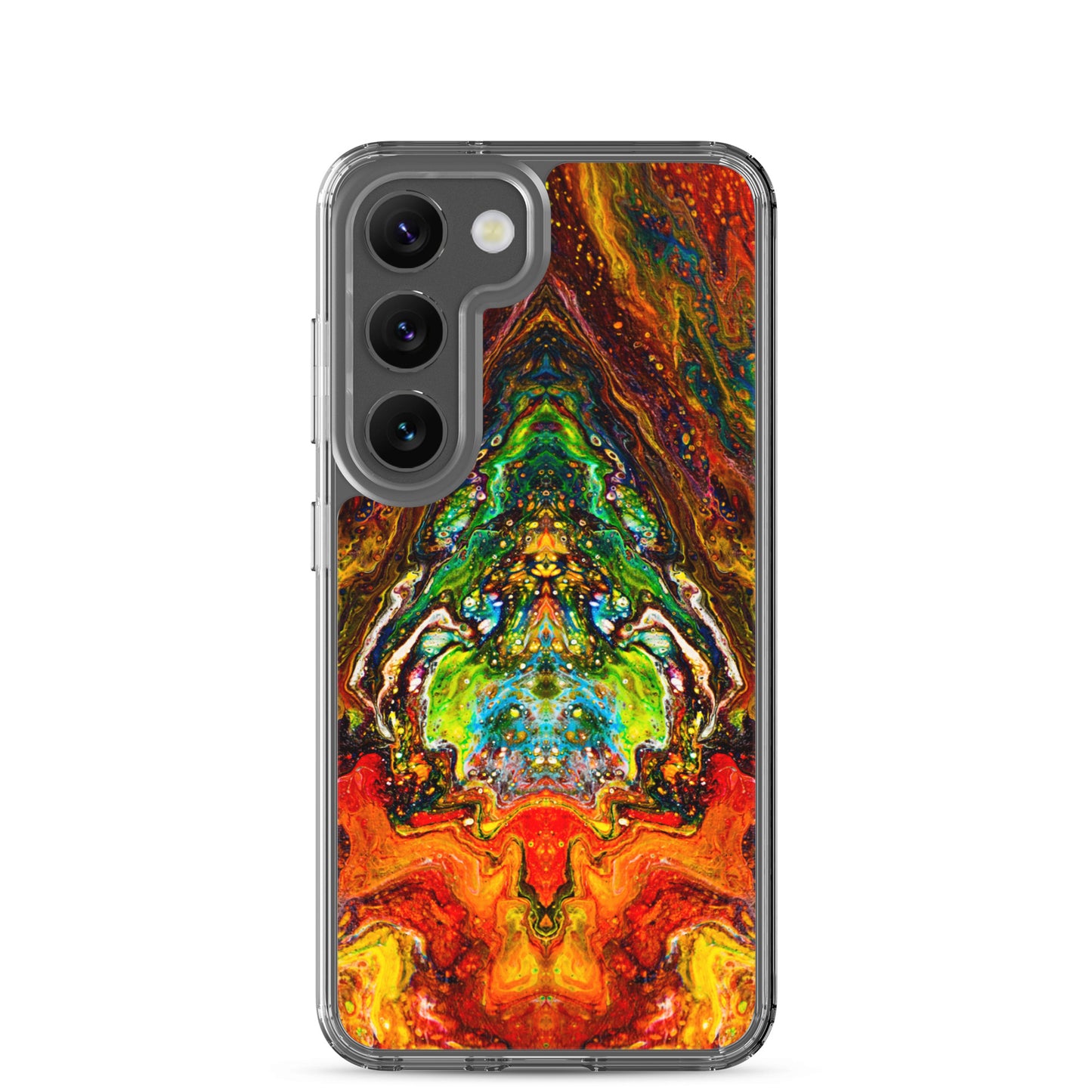 NightOwl Studio Custom Phone Case Compatible with Samsung Galaxy, Slim Cover for Wireless Charging, Drop and Scratch Resistant, Psychedelic Something