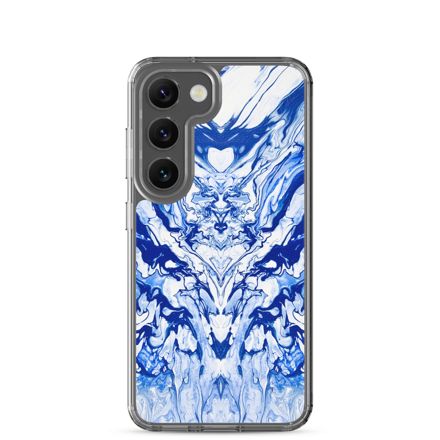 NightOwl Studio Custom Phone Case Compatible with Samsung Galaxy, Slim Cover for Wireless Charging, Drop and Scratch Resistant, Lord Blue