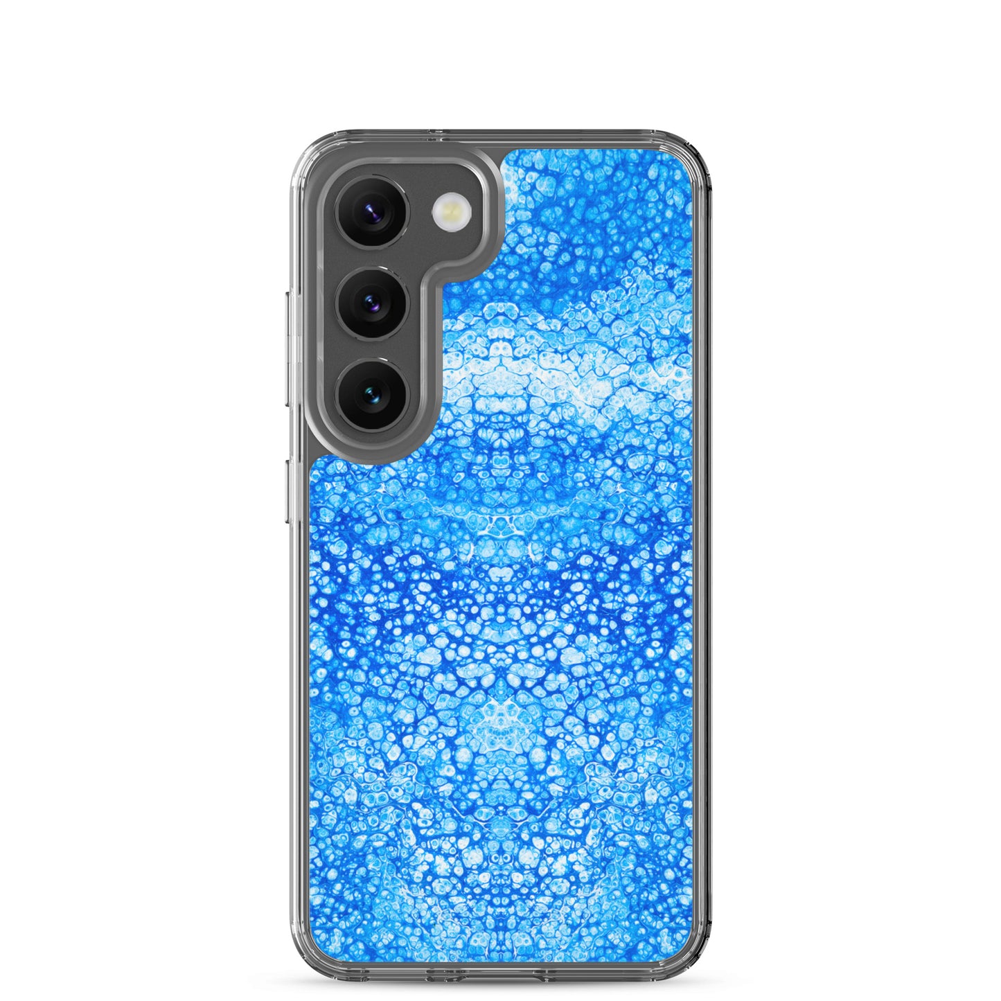 NightOwl Studio Custom Phone Case Compatible with Samsung Galaxy, Slim Cover for Wireless Charging, Drop and Scratch Resistant, Cryptic Blue